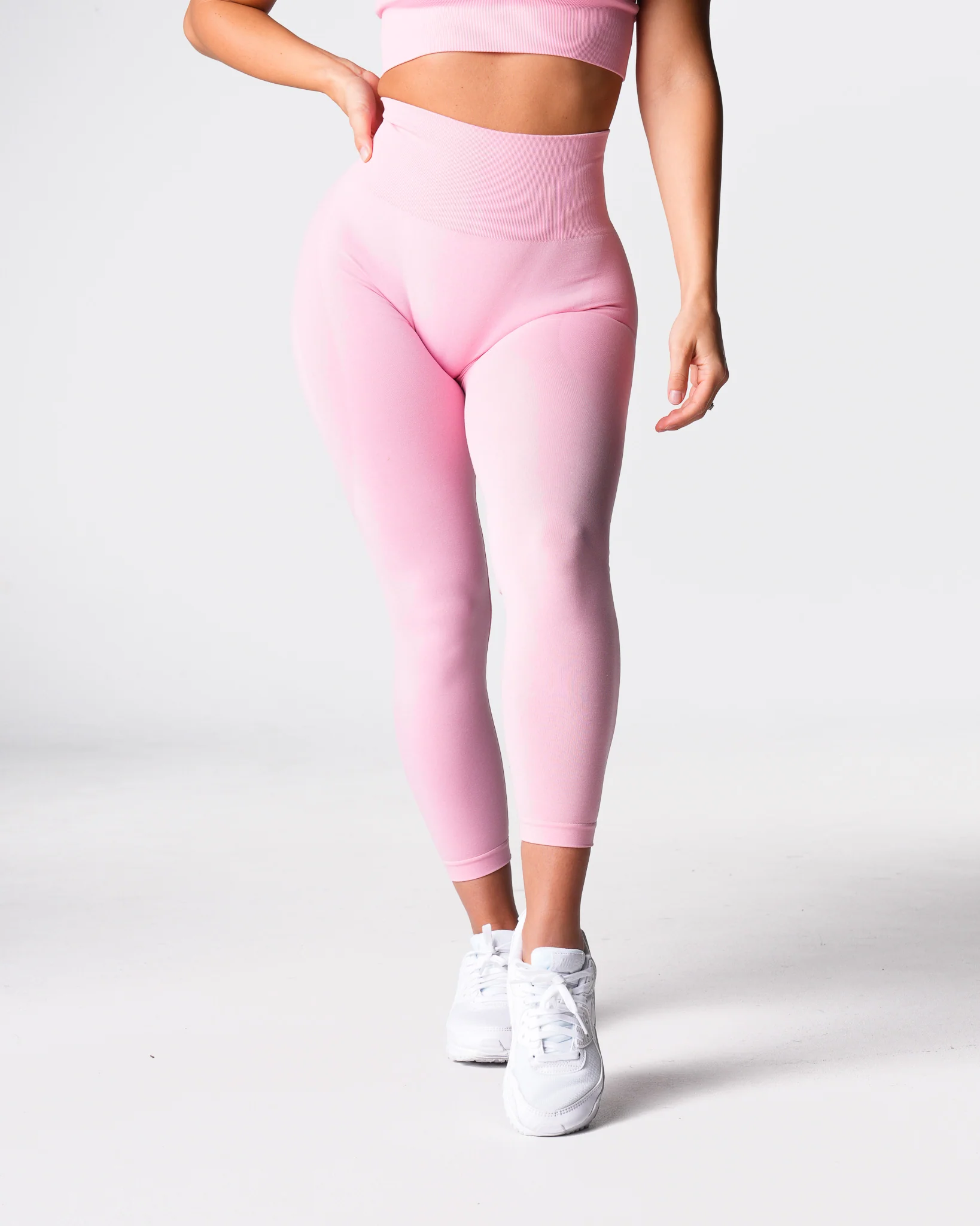 Baby Pink Contour Seamless Leggings - Image 4