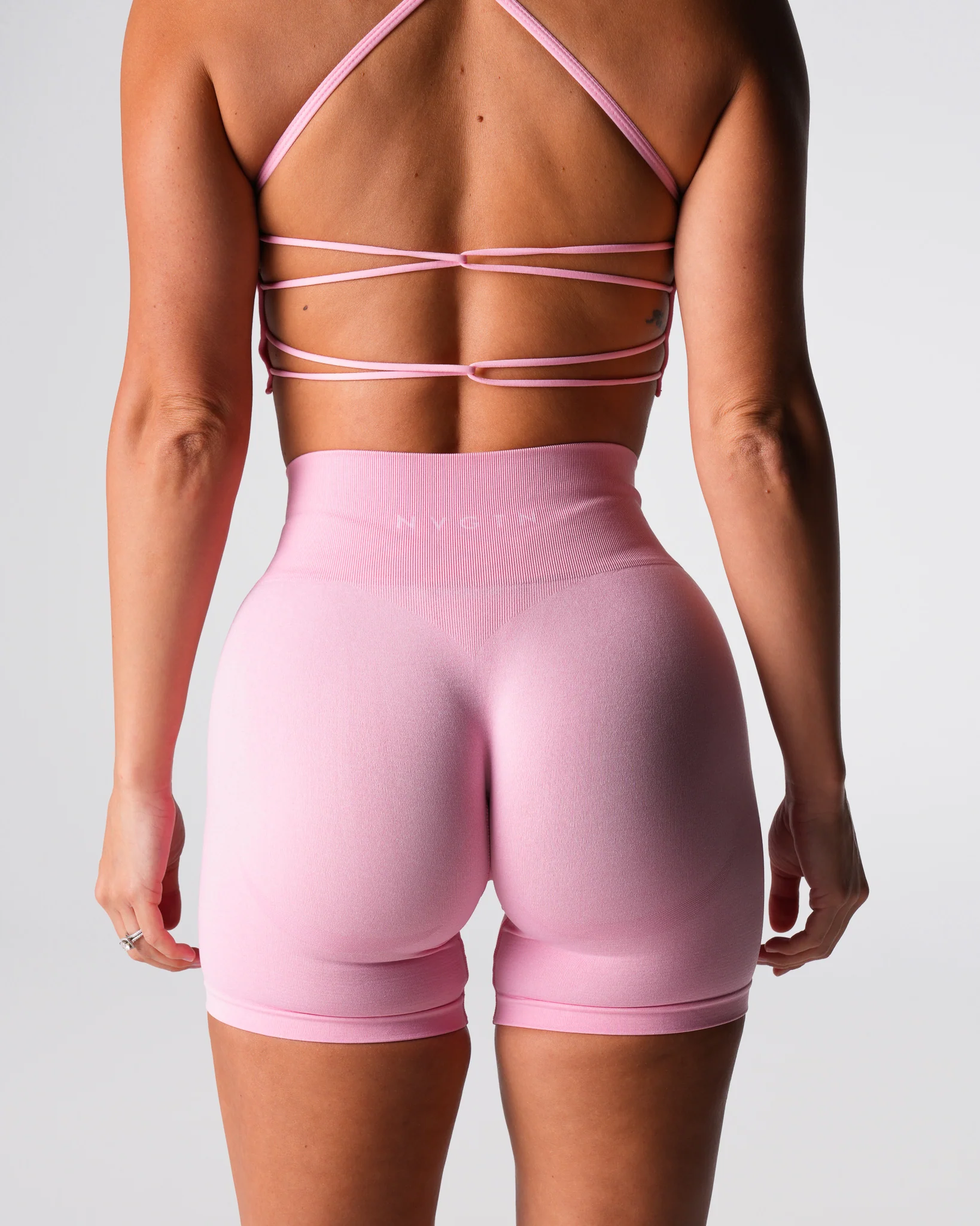 Baby Pink Contour Seamless Shorts - Image 2