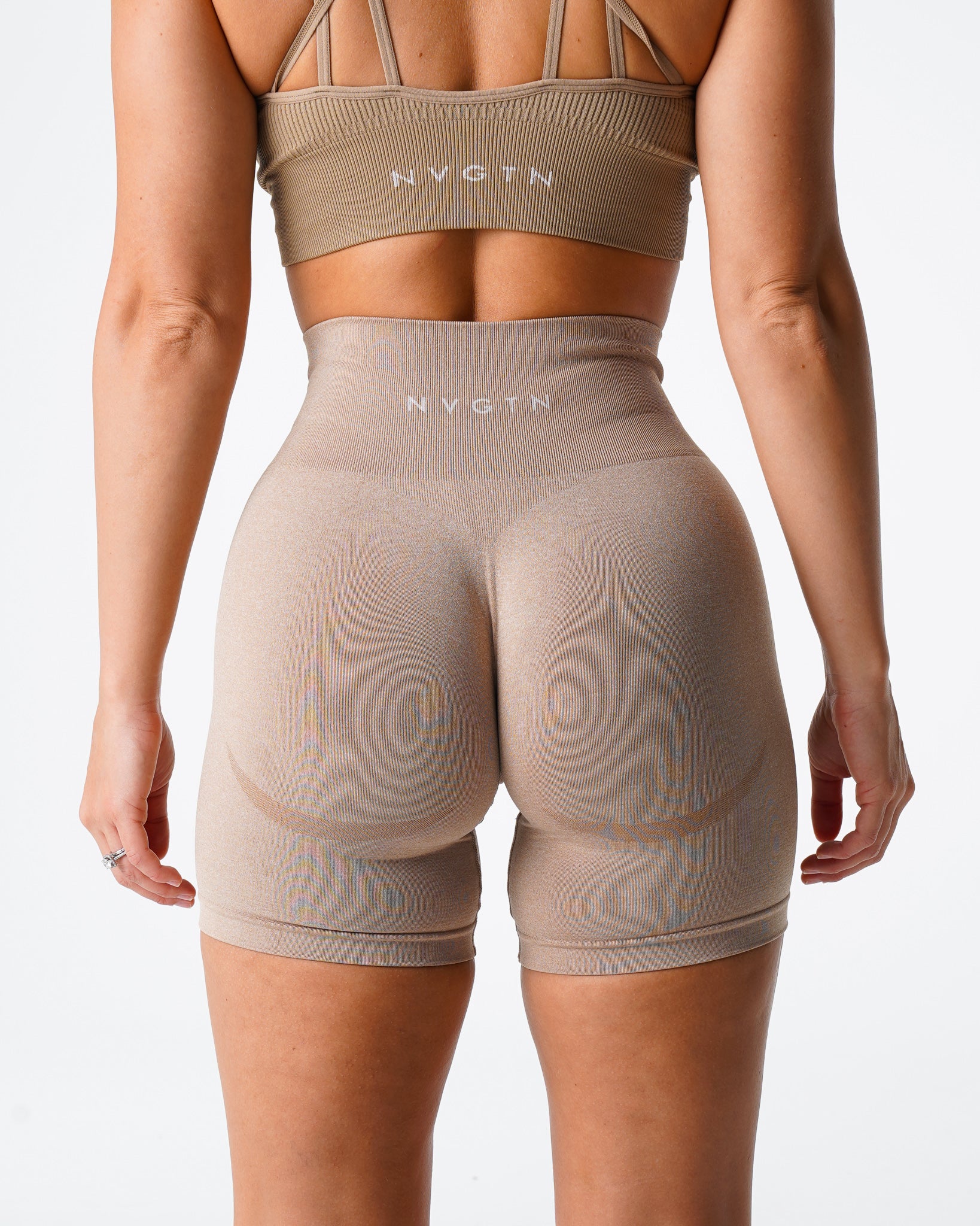 Beige Contour Seamless Shorts - Image 2