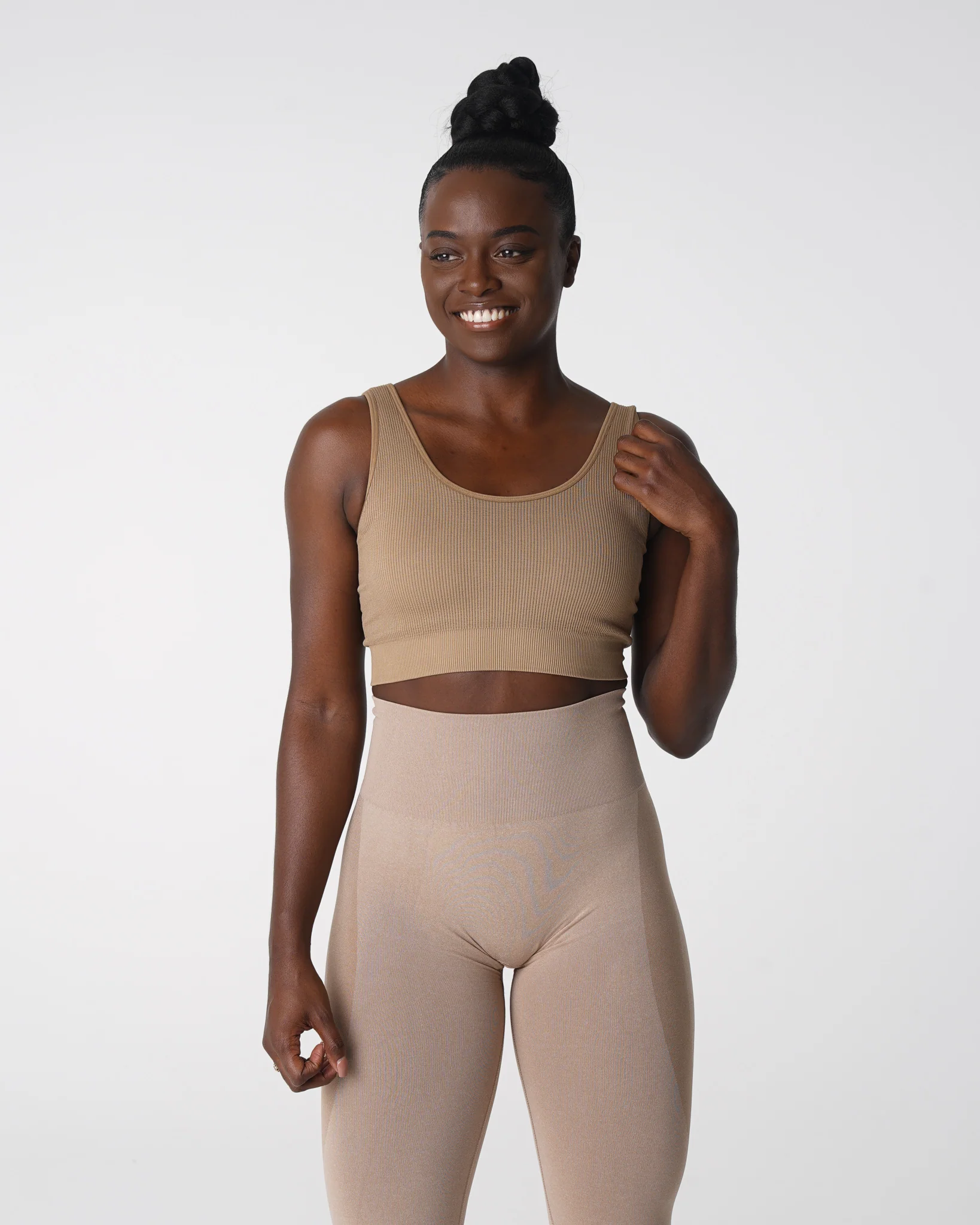 Beige Desire Ribbed Seamless Bra - Image 2