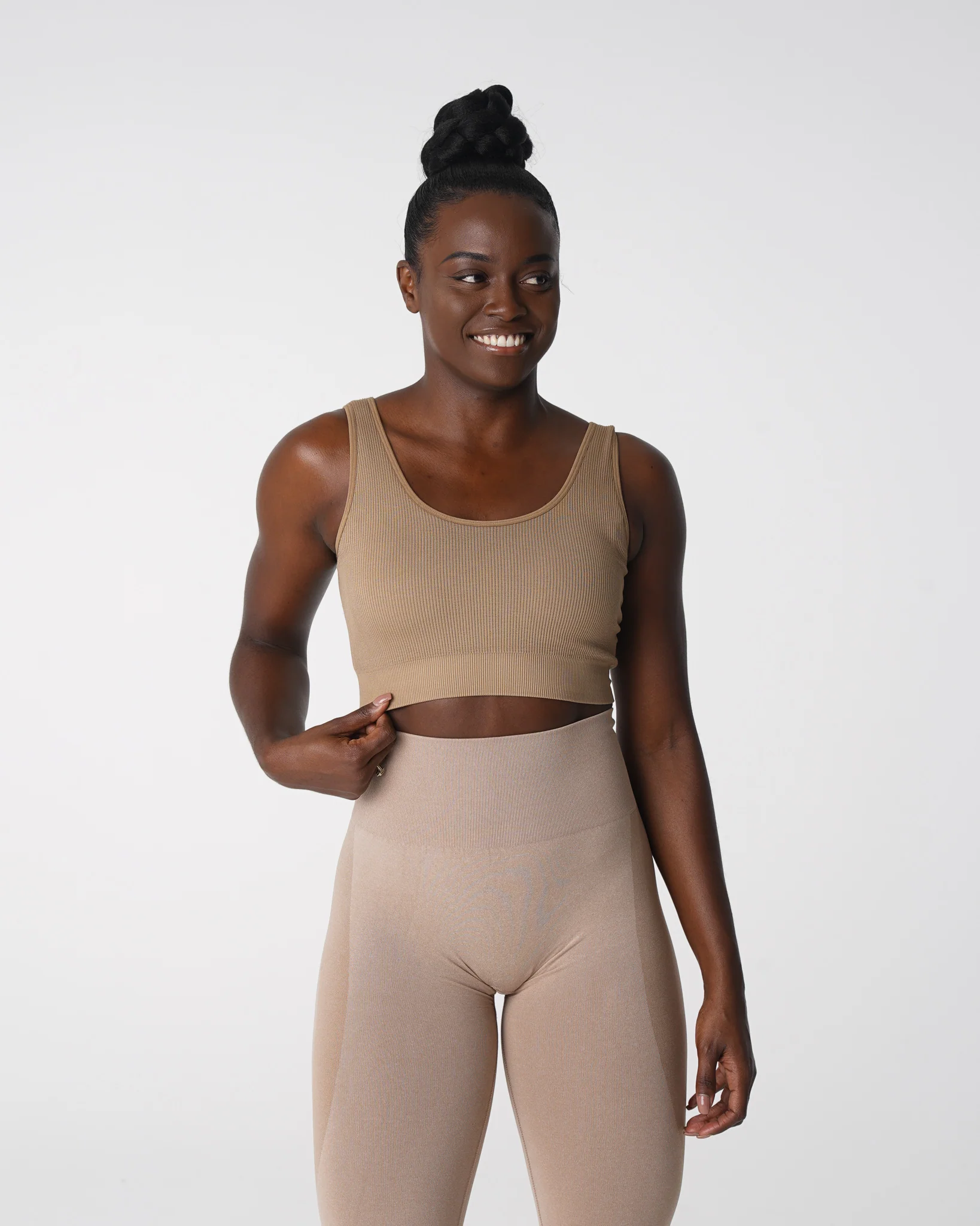 Beige Desire Ribbed Seamless Bra - Image 3