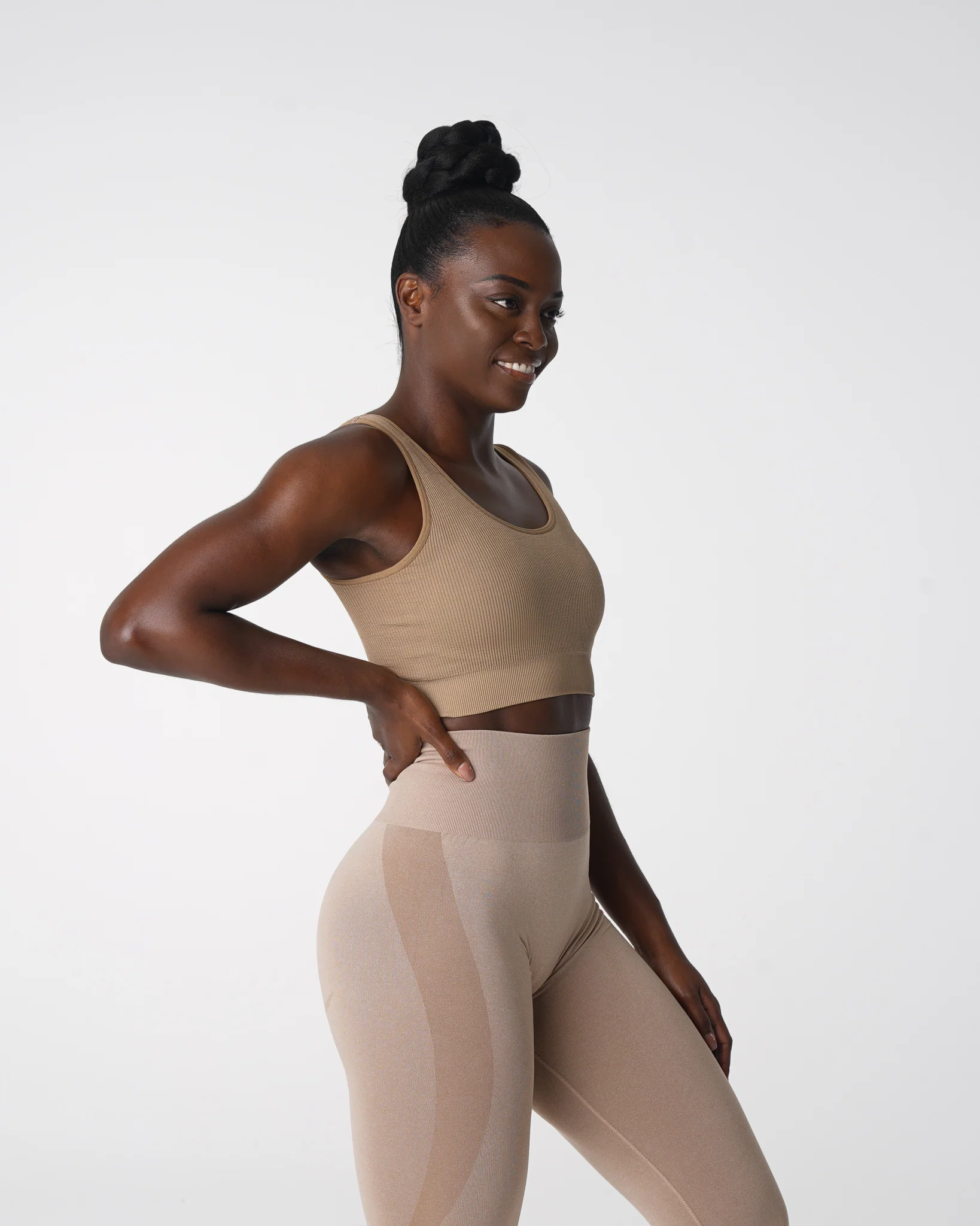 Beige Desire Ribbed Seamless Bra - Image 4