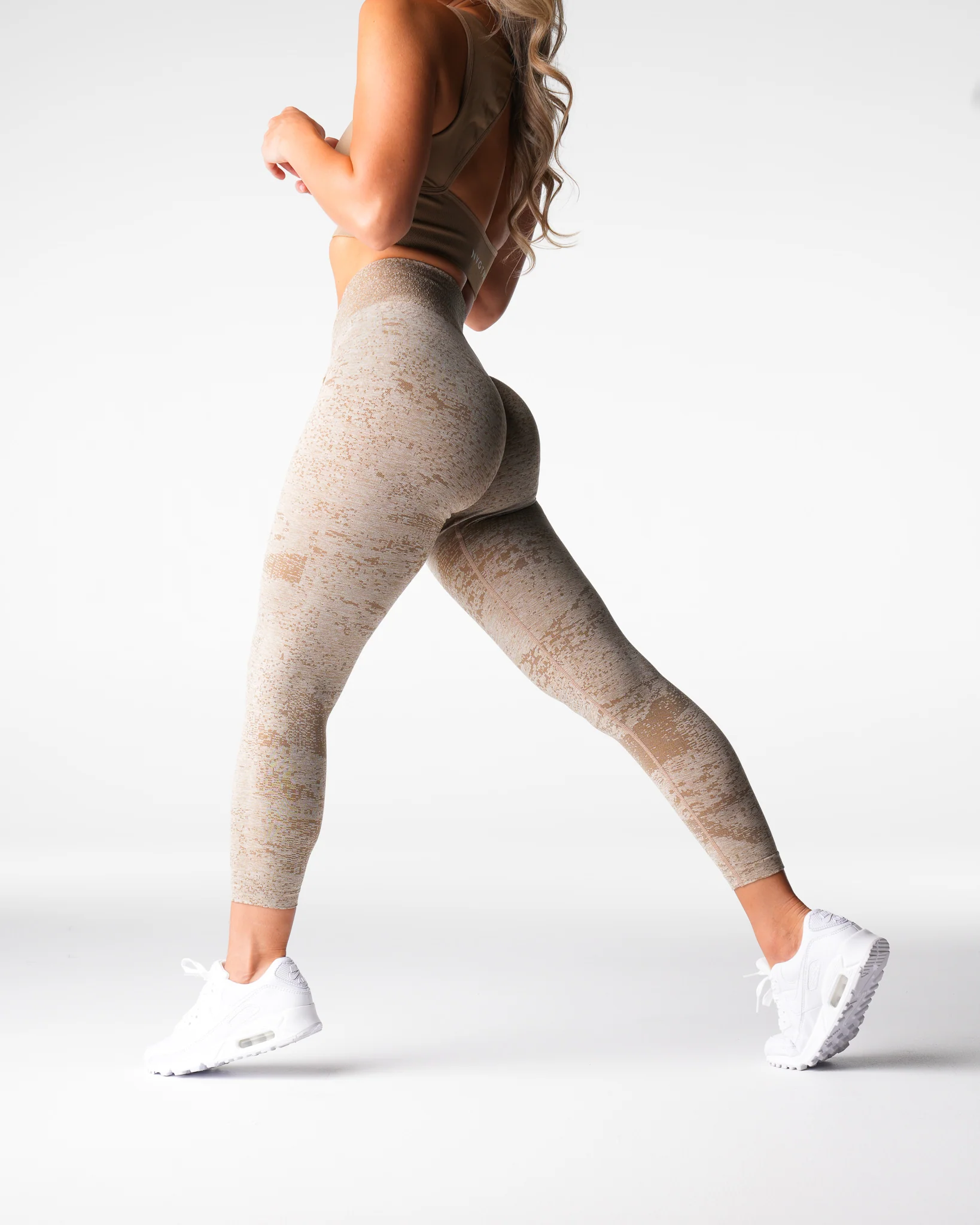 Beige Digital Seamless Leggings - Image 3