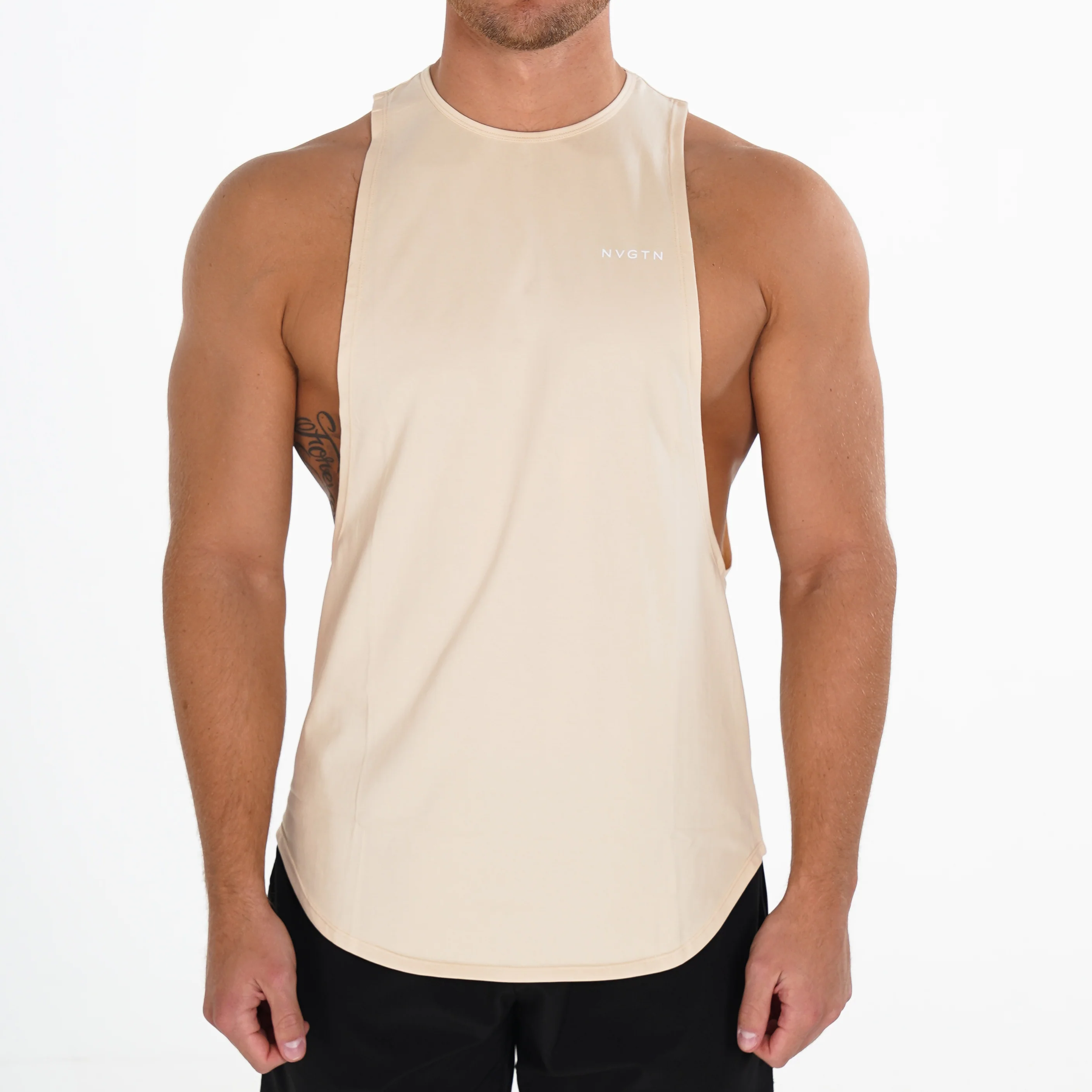 Beige Pulse Edge Tank