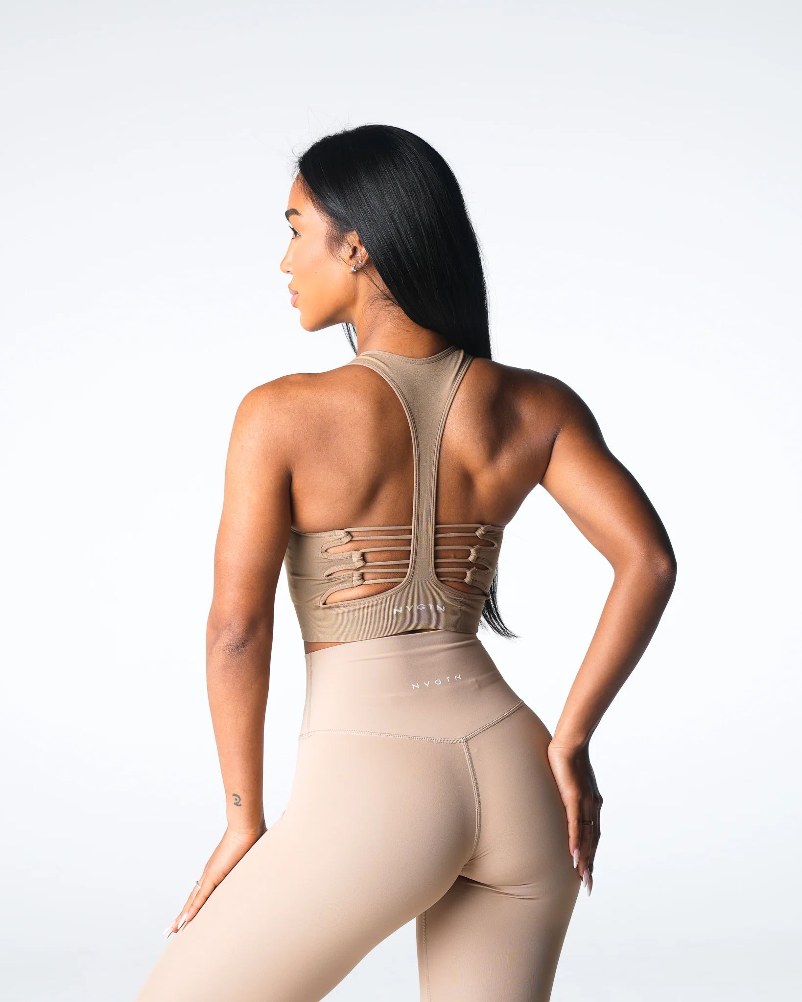 Beige Resilience Seamless Bra - Image 4