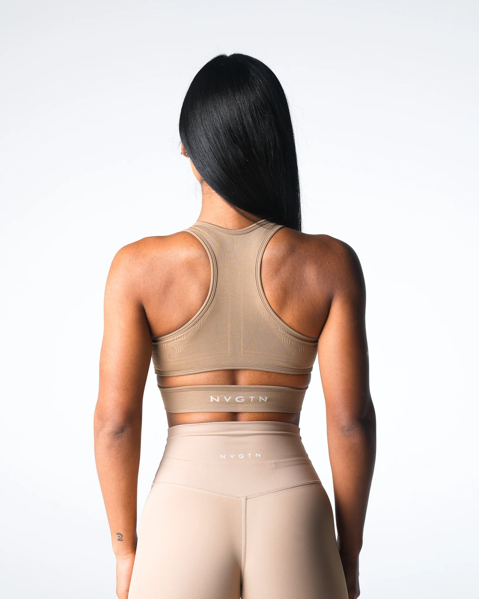 Beige Rise Seamless Bra - Image 2