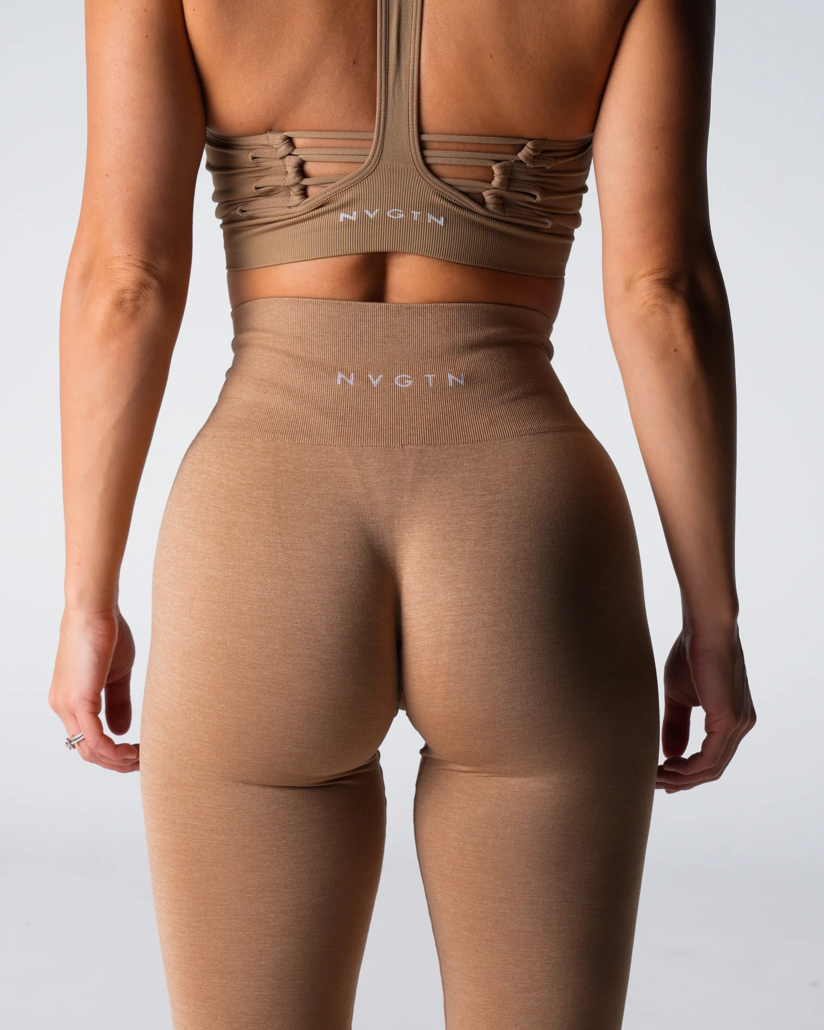 Beige Shape Seamless Leggings - Image 2