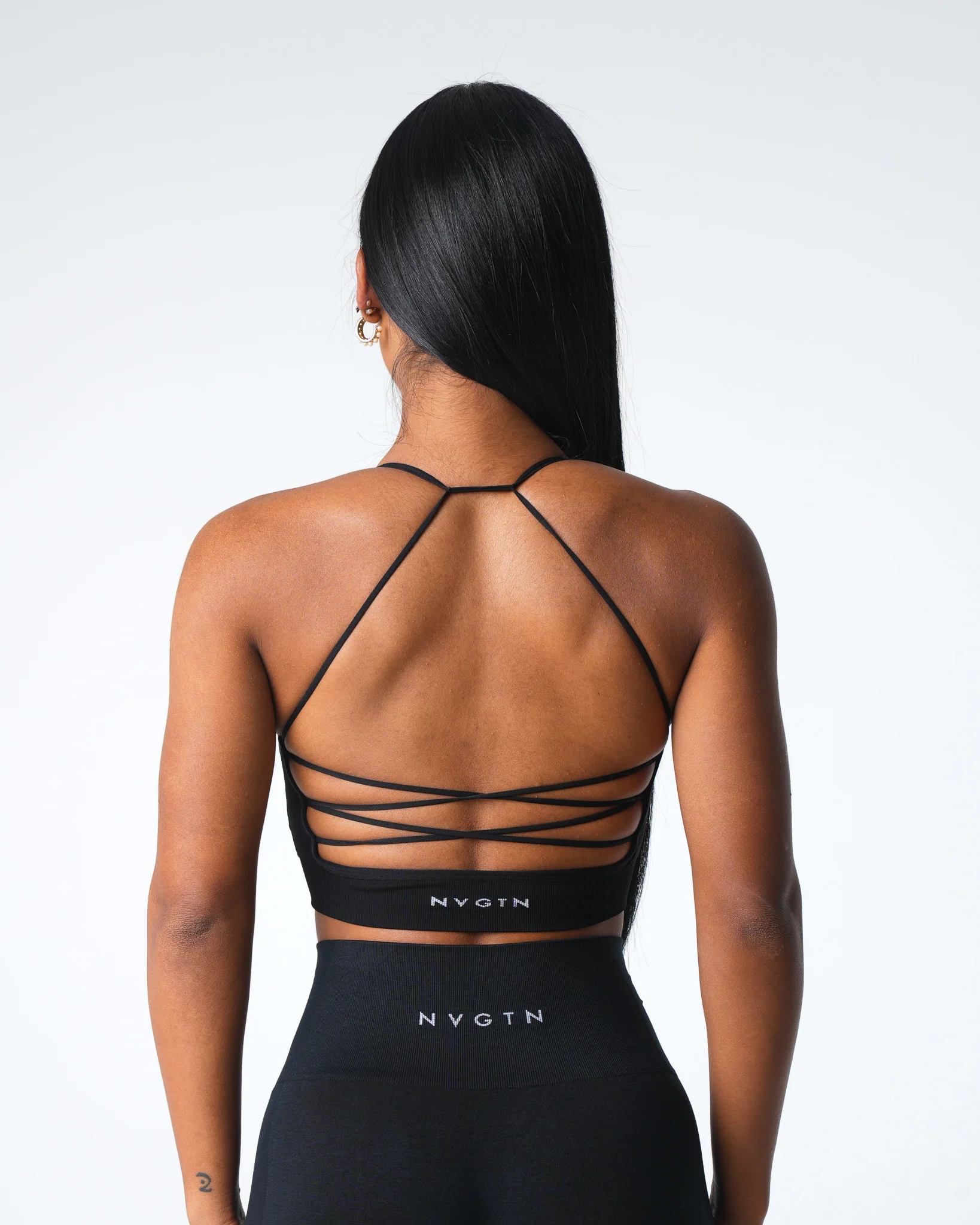 Black Cascade Seamless Bra - Image 2