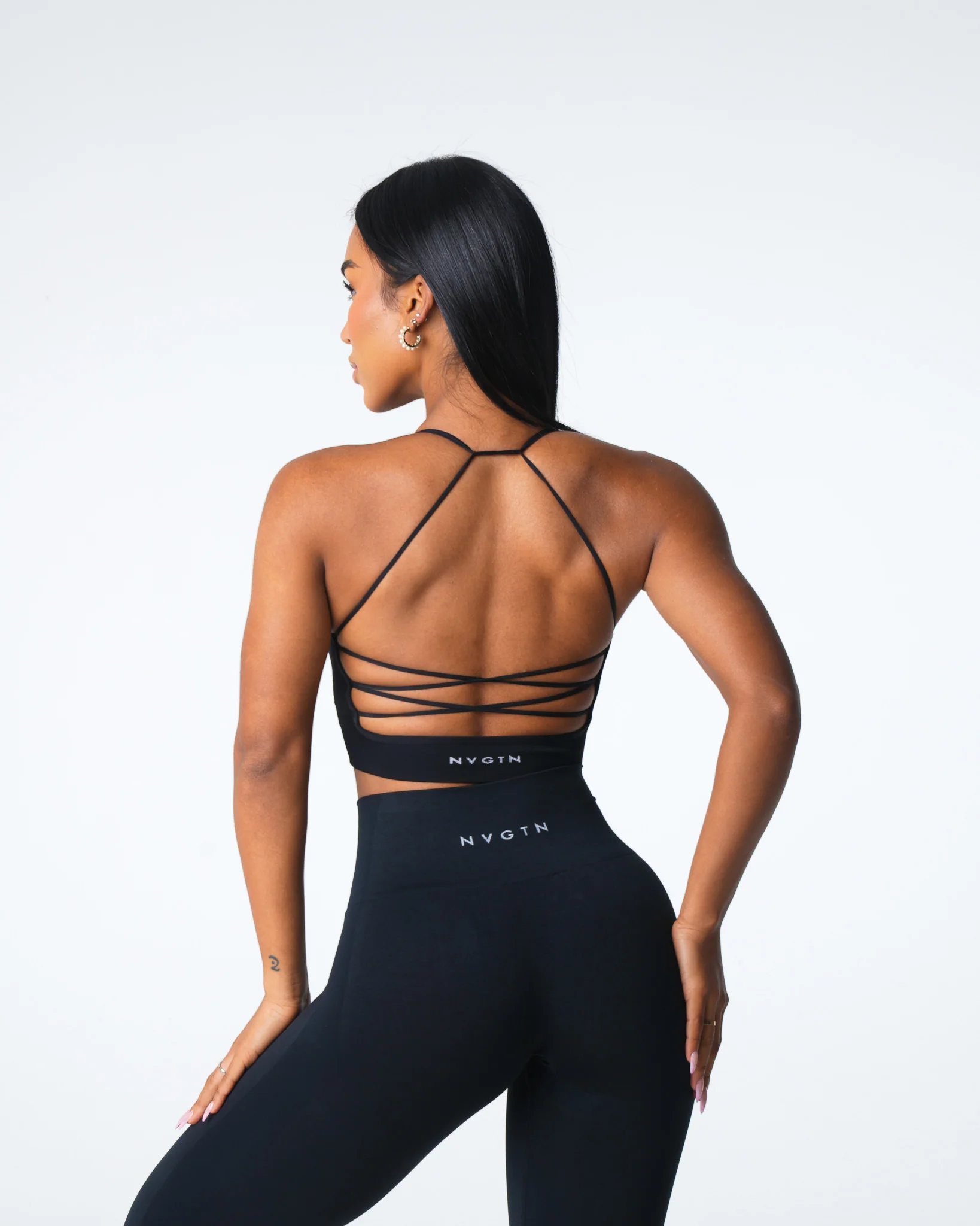 Black Cascade Seamless Bra - Image 4