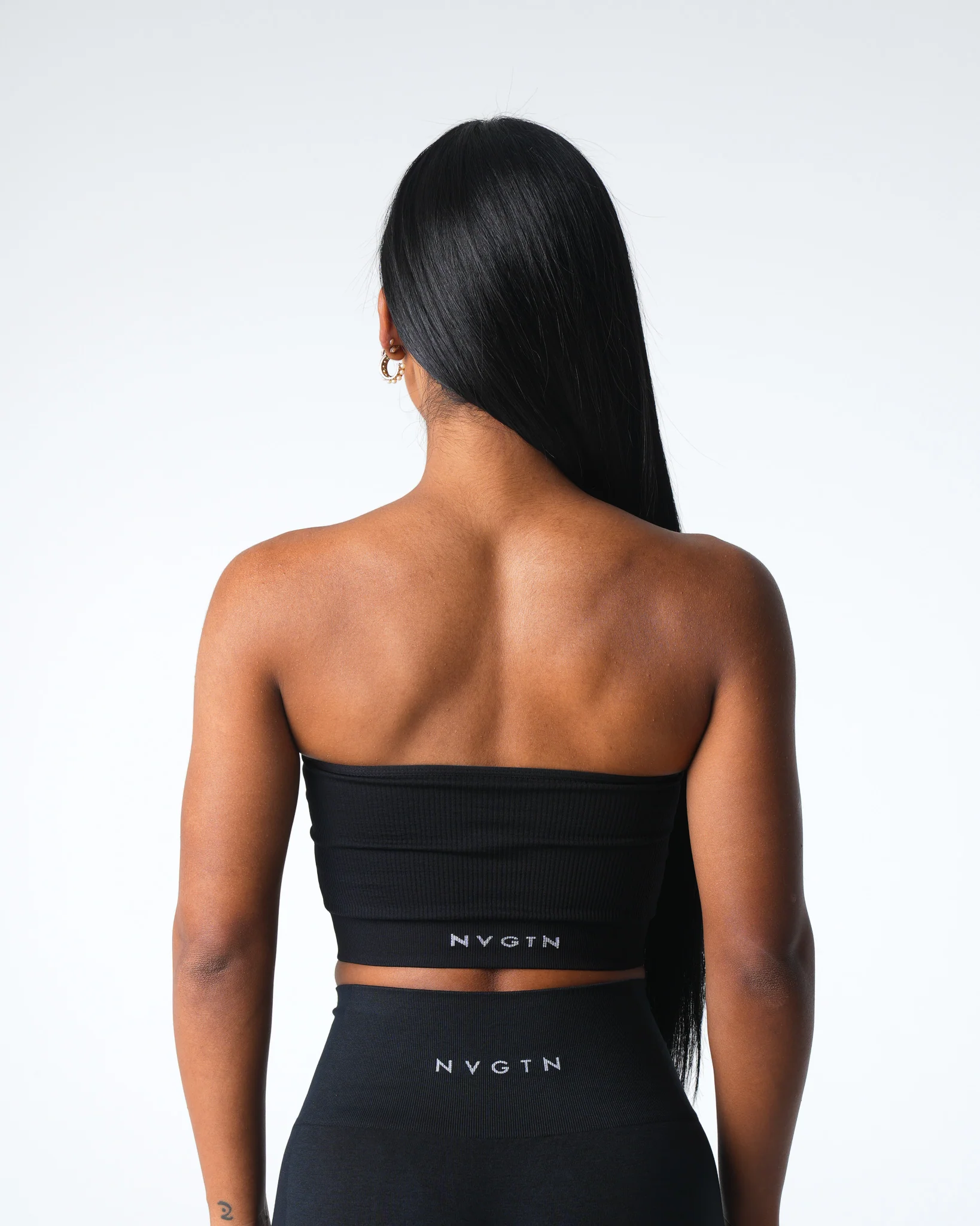 Black Conquer Ribbed Seamless Bra - Image 2