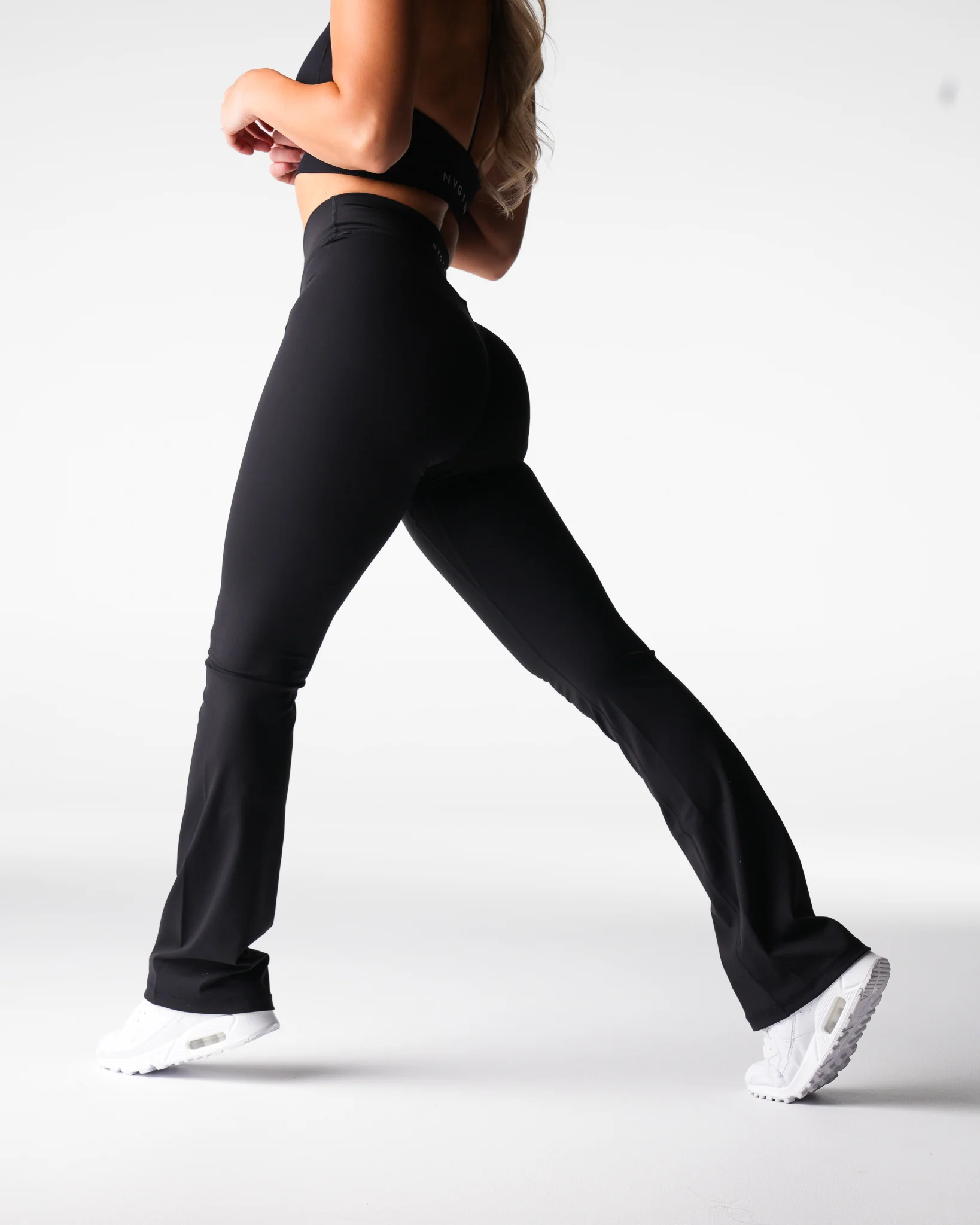 Black Effortless Flare Leggings - Image 3