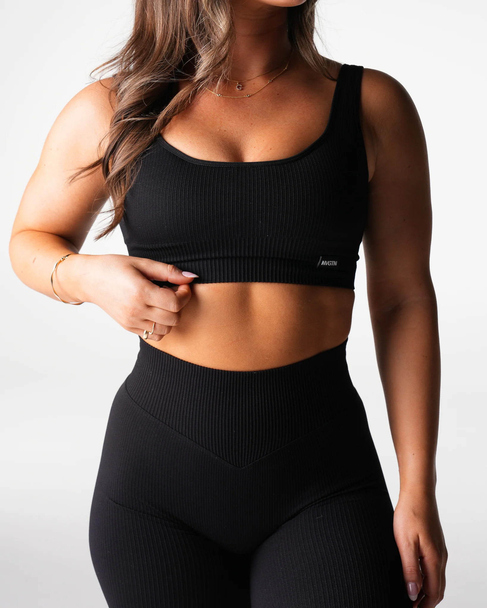 Black Harmony Ribbed Seamless Bra - Image 4