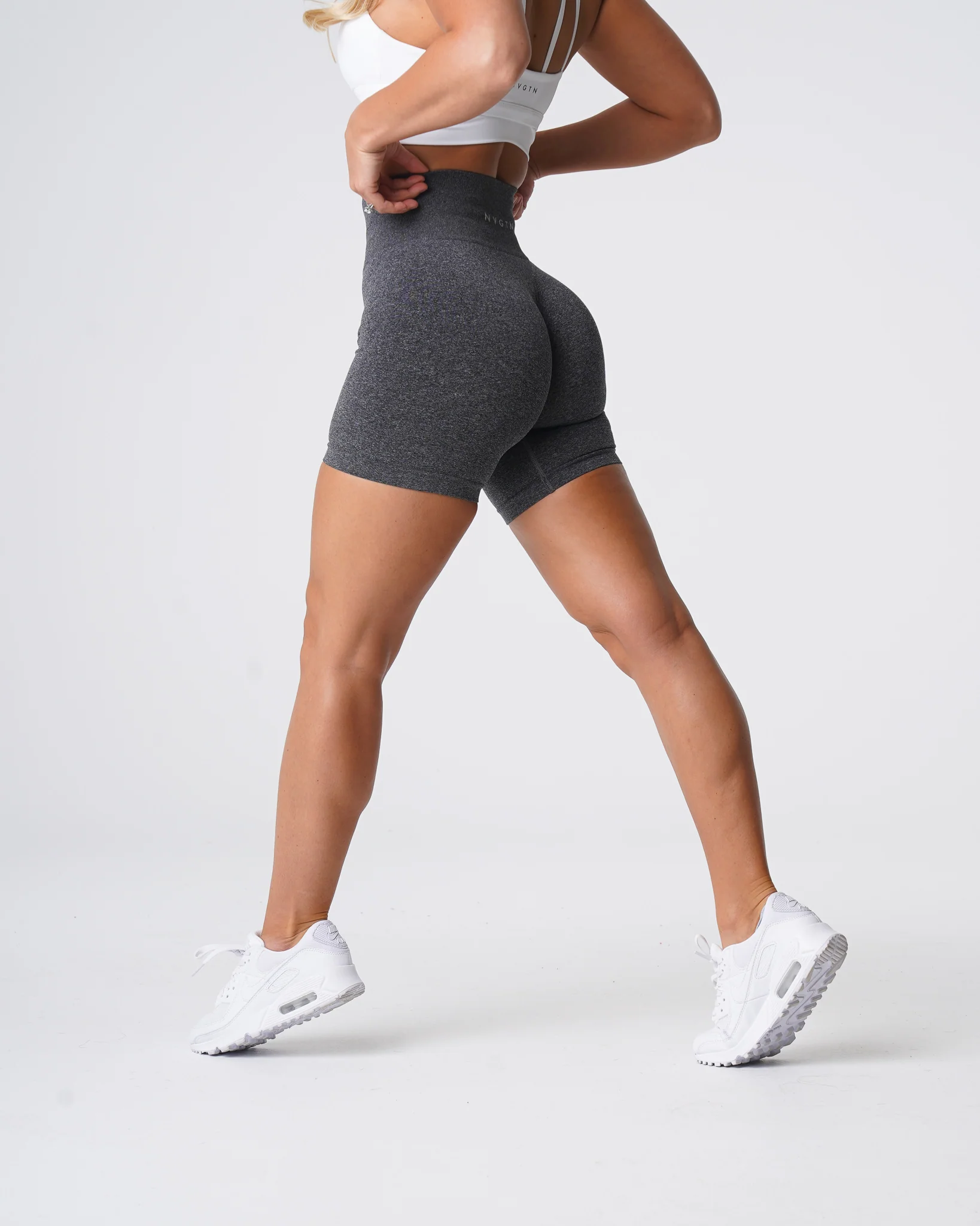 Black Speckled Pro Seamless Shorts - Image 4