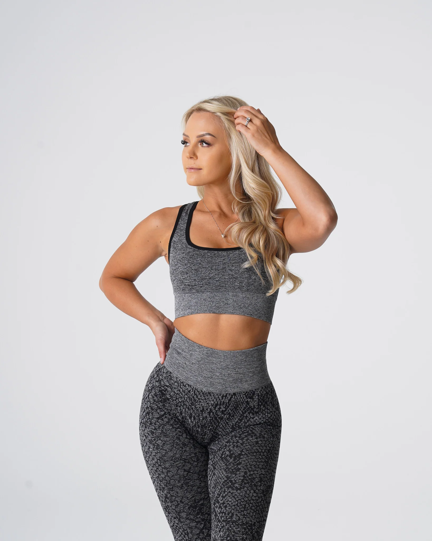 Black Speckled Snakeskin Eclipse Seamless Bra - Image 2