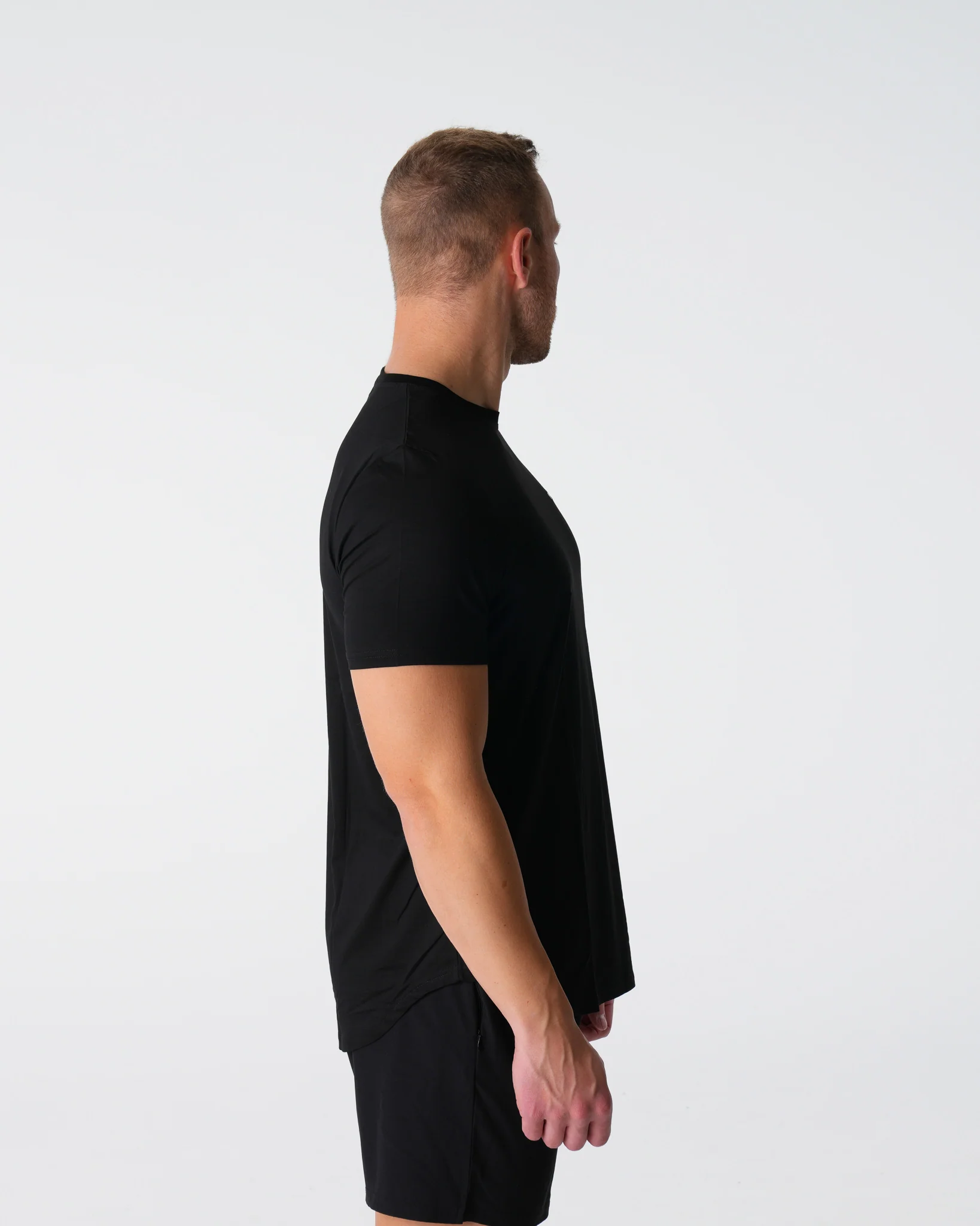 Black Tech Fitted Tee - Image 4