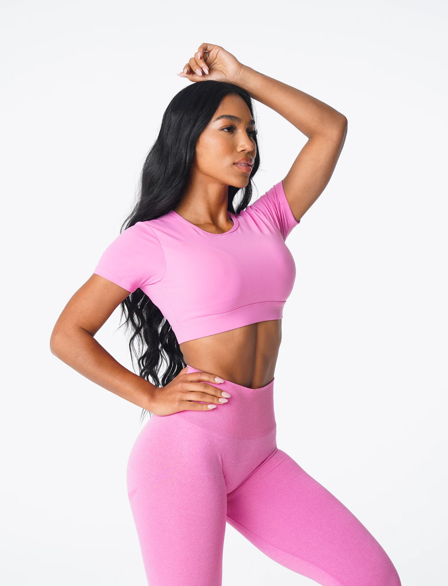 Bubble Gum Pink Open Back Tee - Image 3