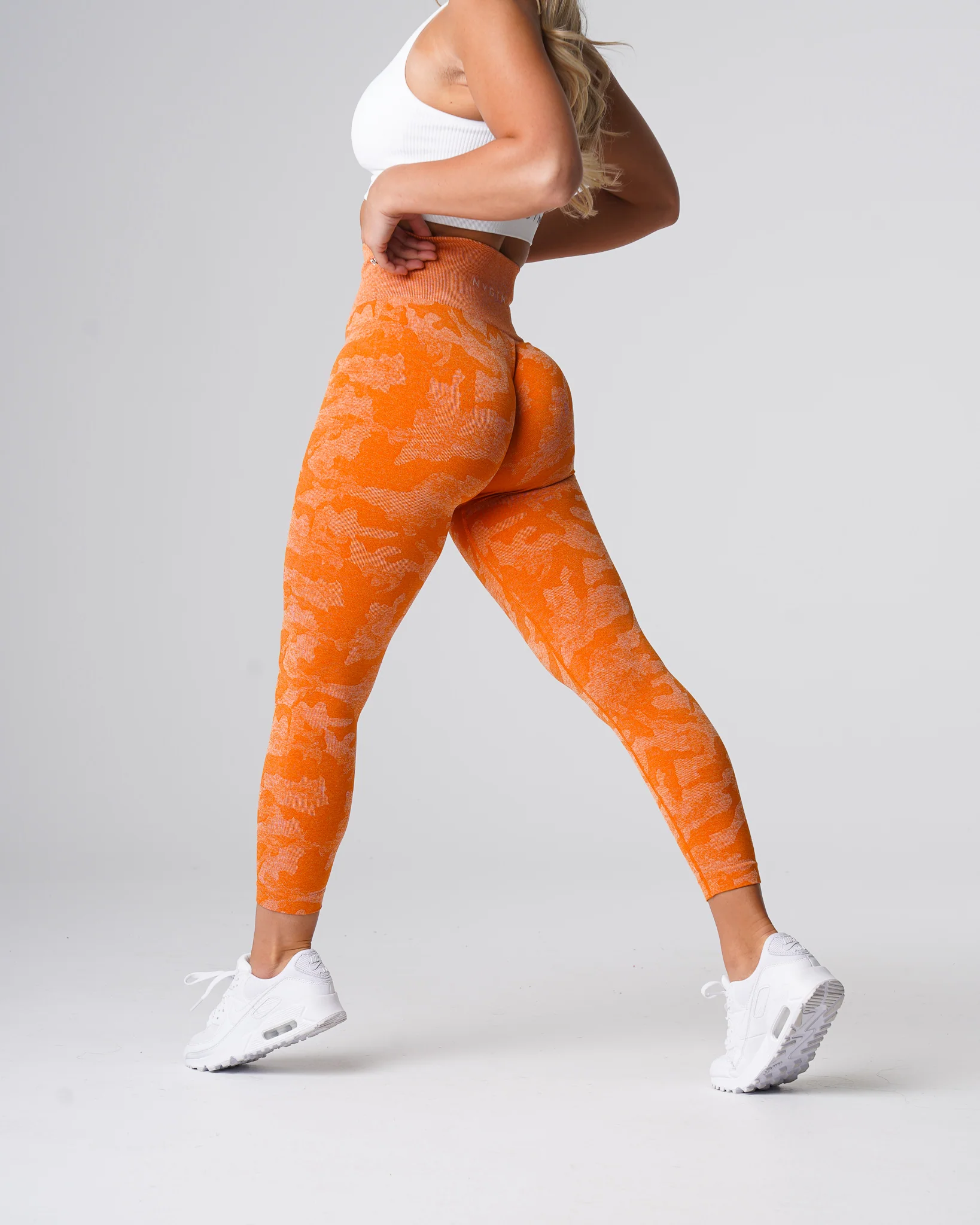 Burnt Orange Camo Seamless Leggings - Image 4
