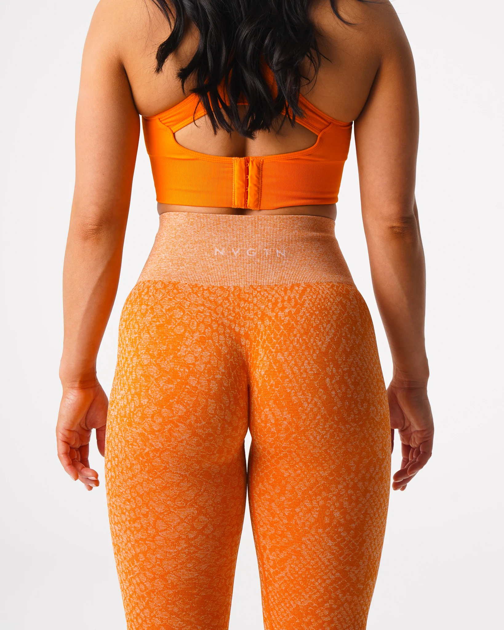 Burnt Orange Snakeskin Seamless Leggings - Image 2
