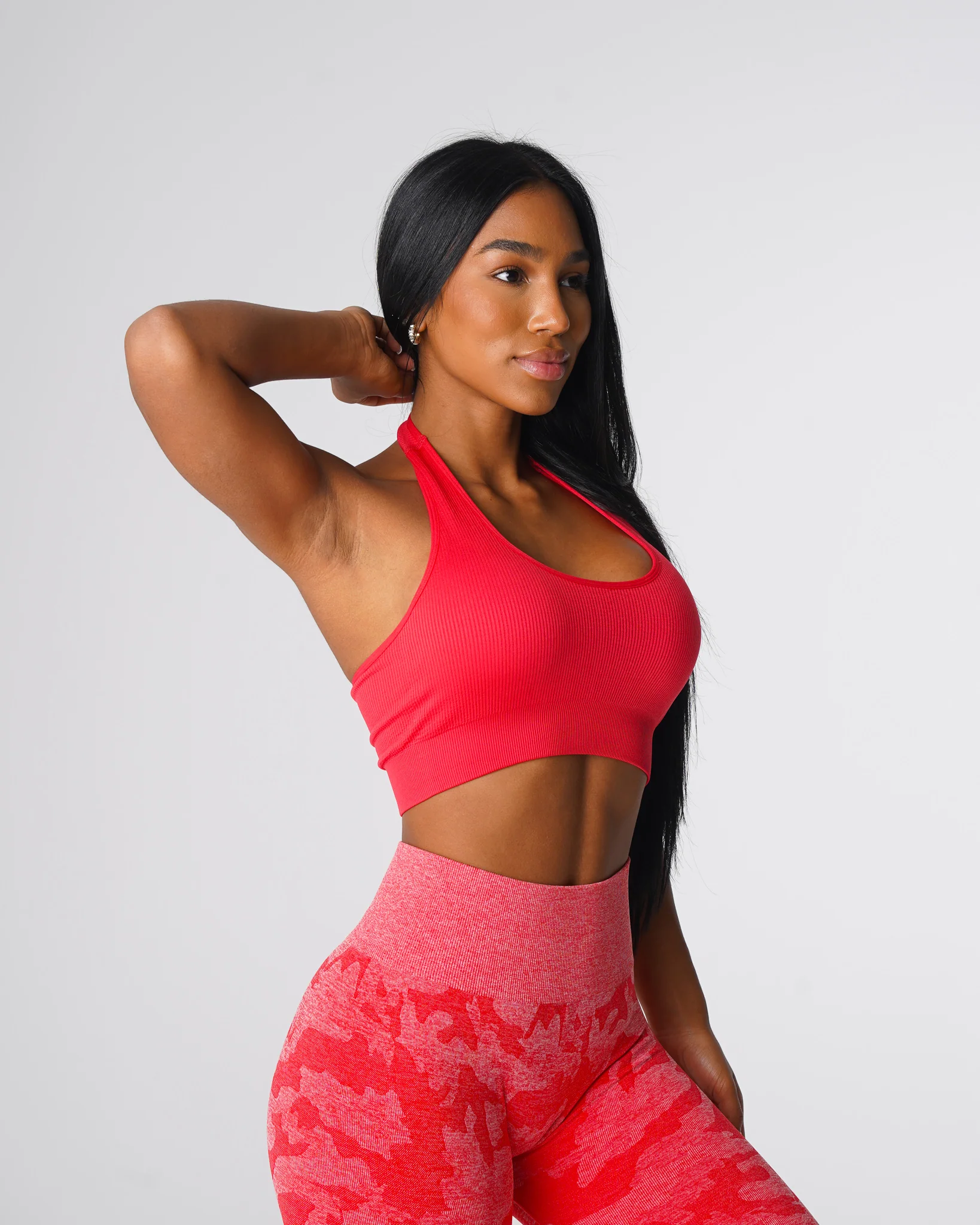 Candy Apple Limitless Ribbed Seamless Halter Bra - Image 4