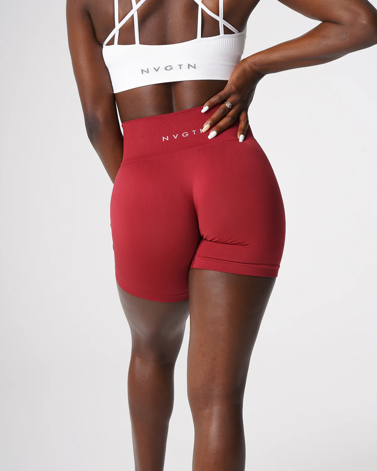 Carmine Solid Seamless Shorts - Image 3