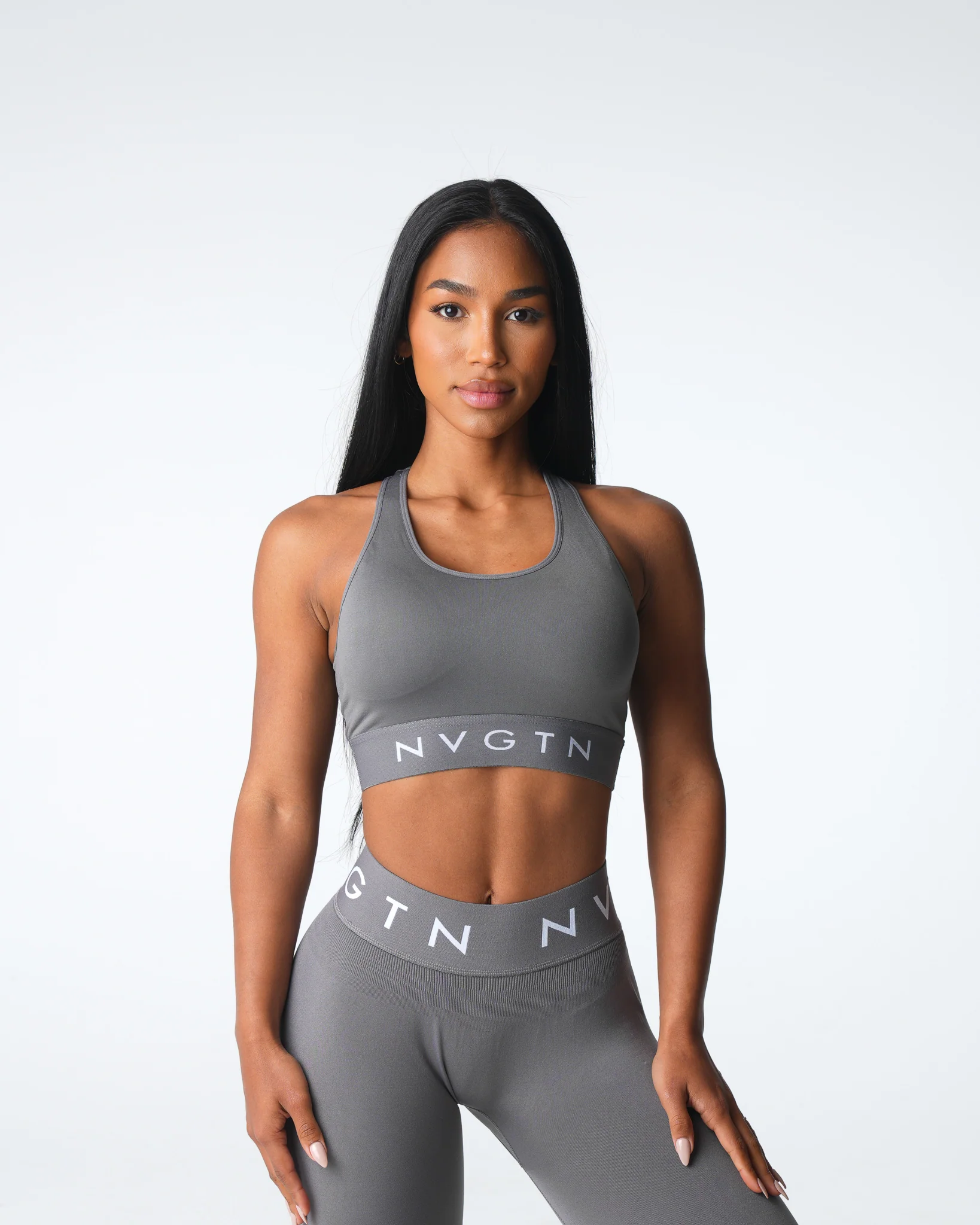 Charcoal Legacy Sport Seamless Bra - Image 2