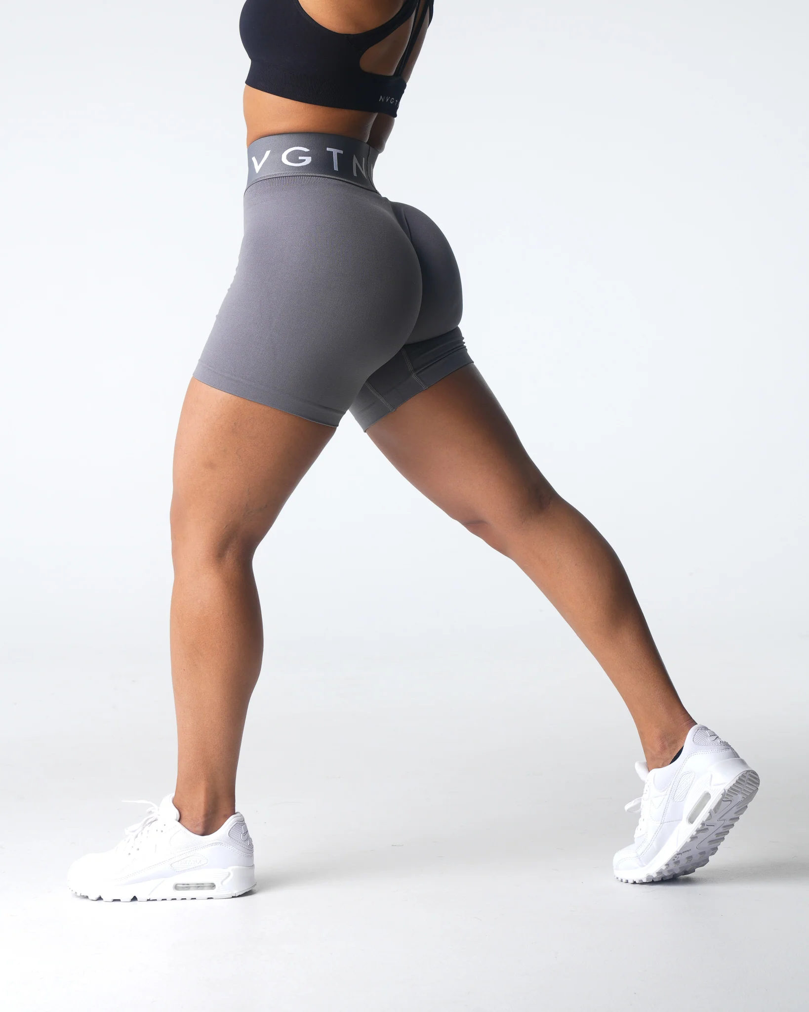 Charcoal Sport Seamless Shorts - Image 2
