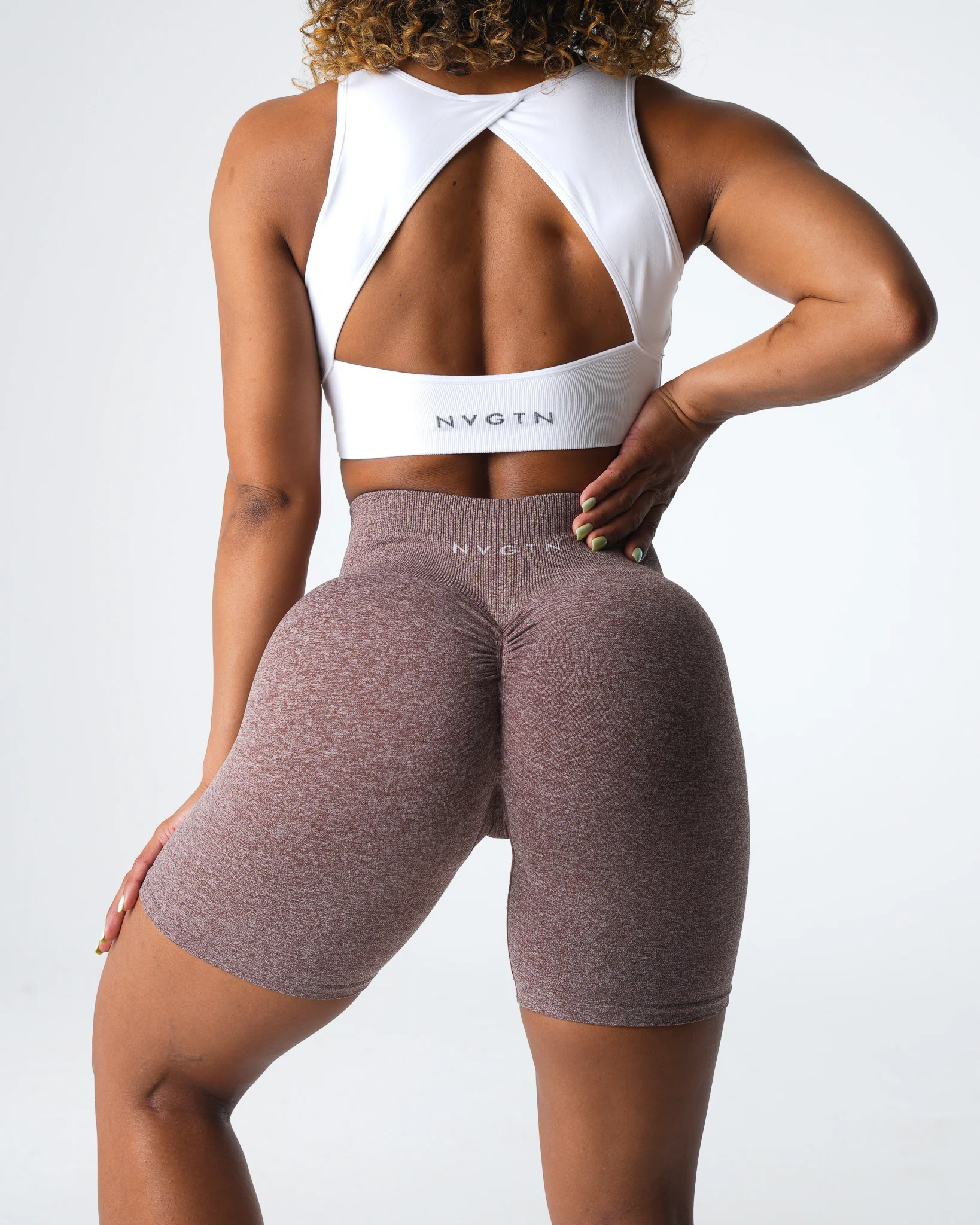 Cocoa Scrunch Seamless Shorts - Image 2