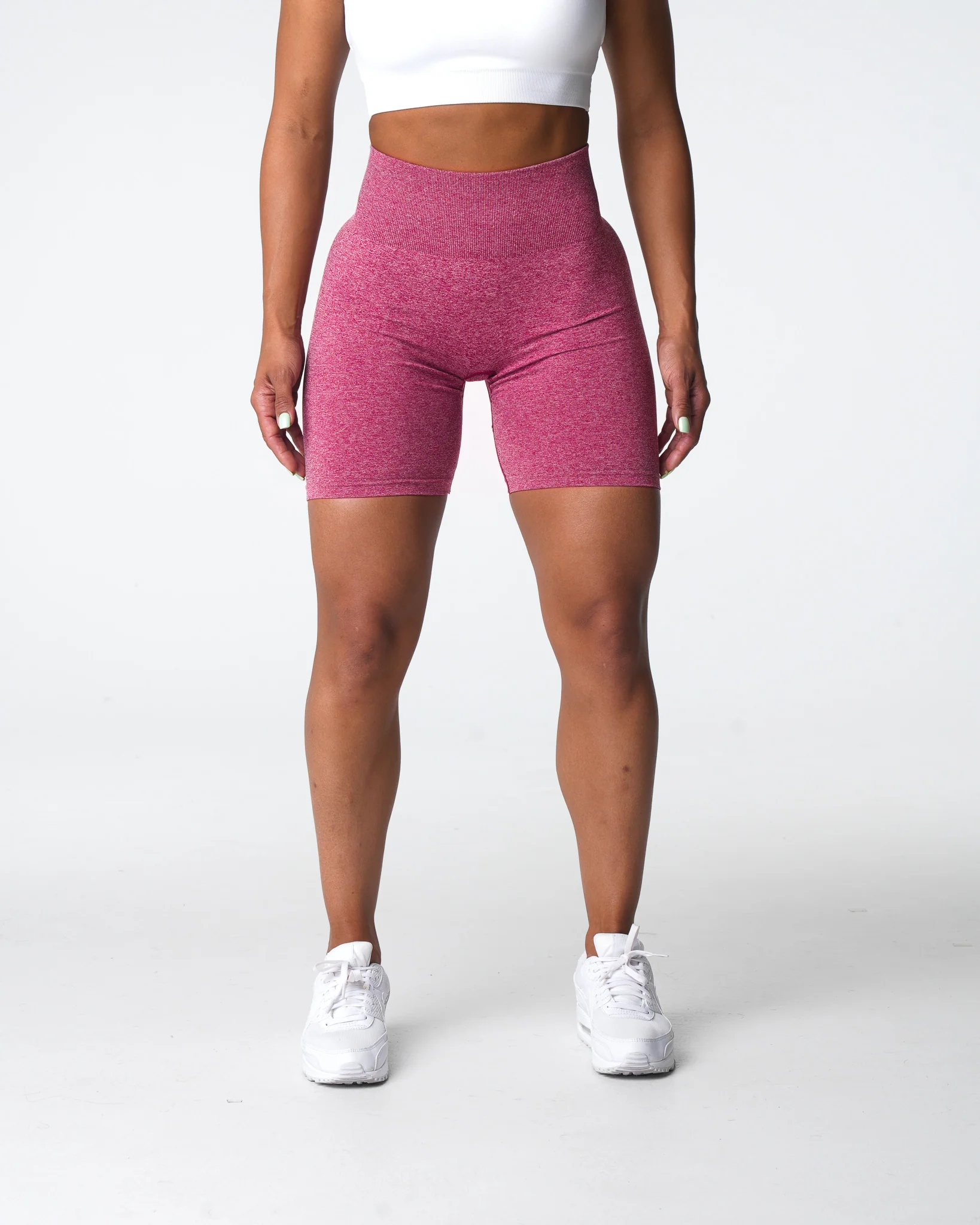 Crimson Scrunch Seamless Shorts - Image 3