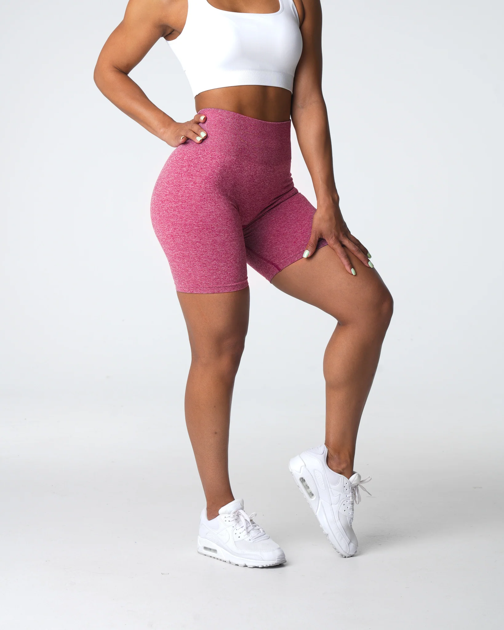 Crimson Scrunch Seamless Shorts - Image 4
