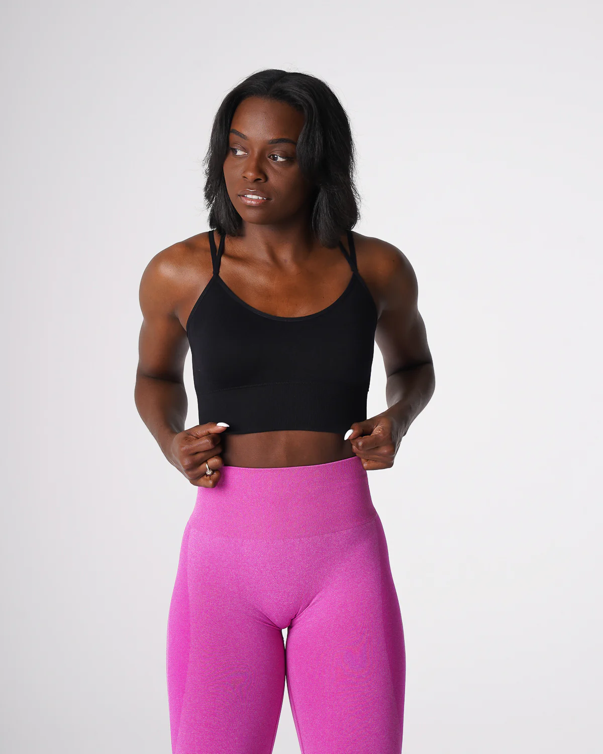 Black Flourish Seamless Bra - Image 4