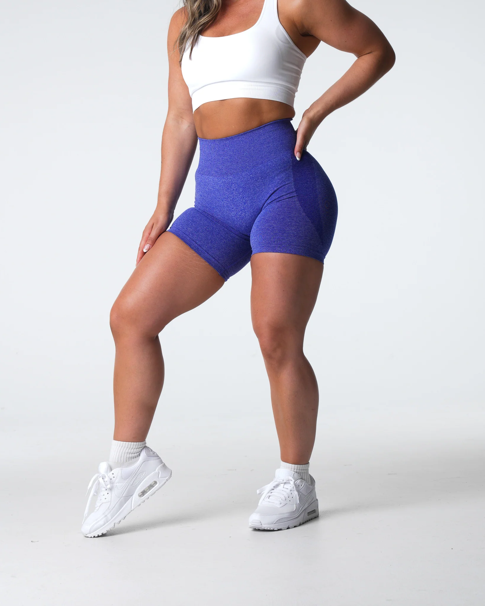 Electric Blue Contour Seamless Shorts - Image 4