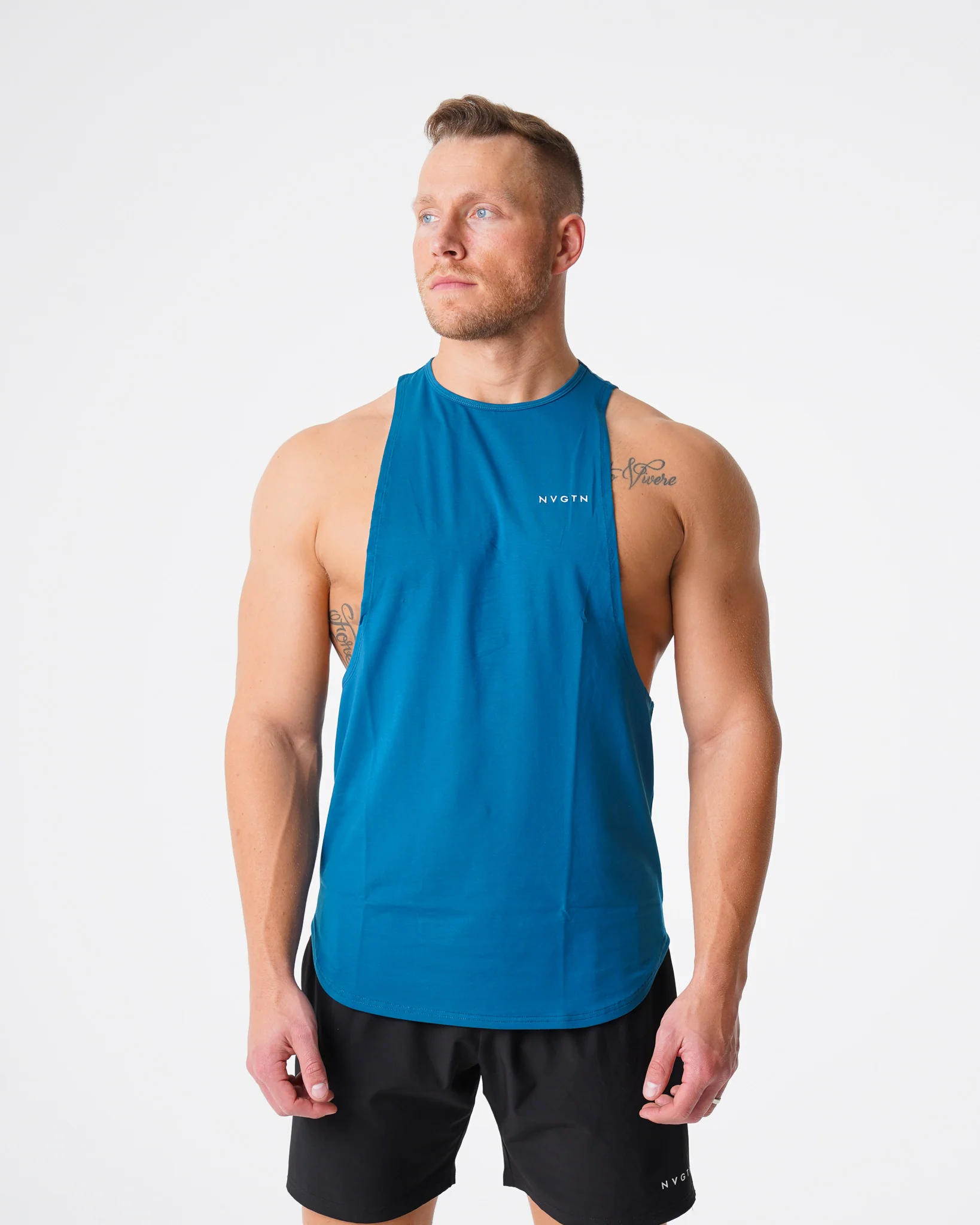 French Blue Pulse Edge Tank