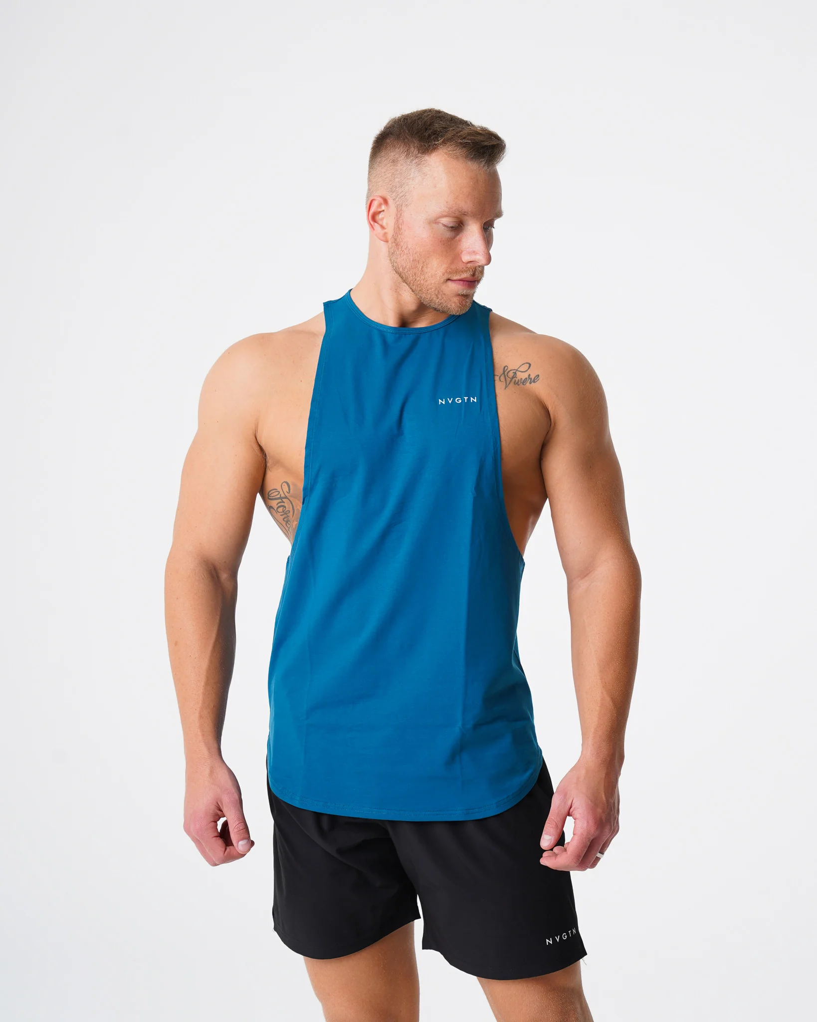 French Blue Pulse Edge Tank - Image 2