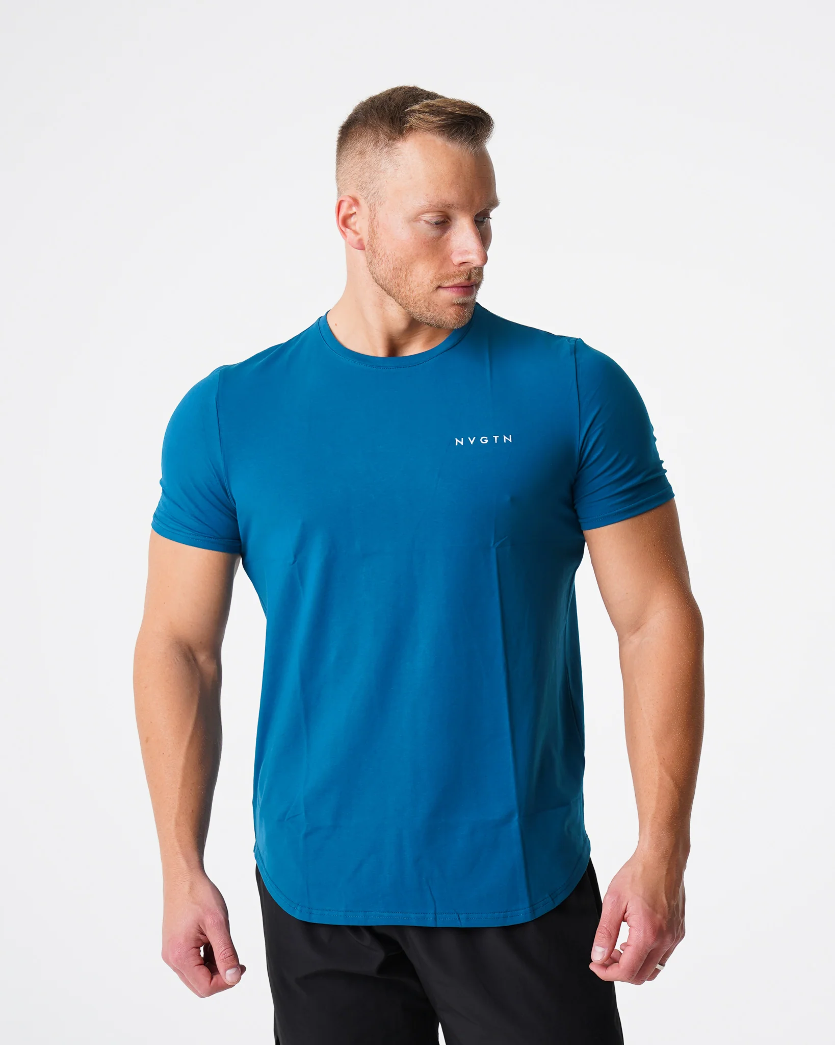 French Blue Pulse Fitted Tee - Image 2