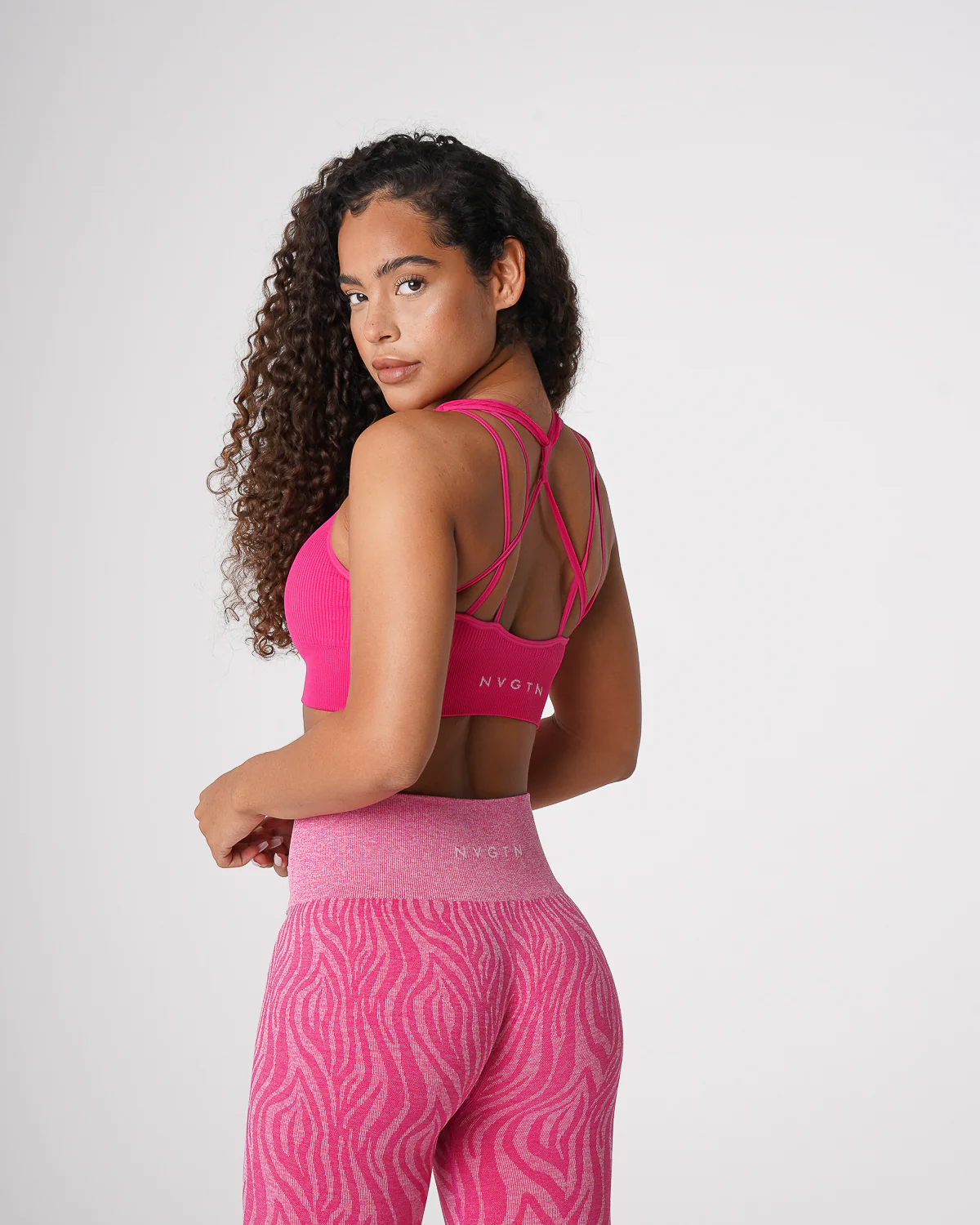 Fuchsia Galaxy Ribbed Seamless Bra - Image 2