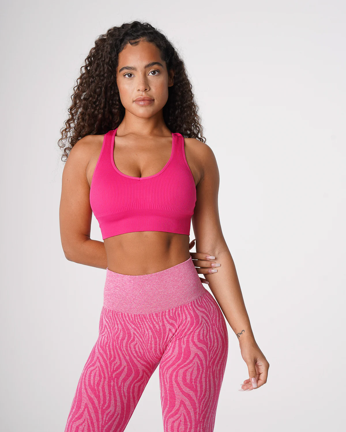 Fuchsia Galaxy Ribbed Seamless Bra - Image 4