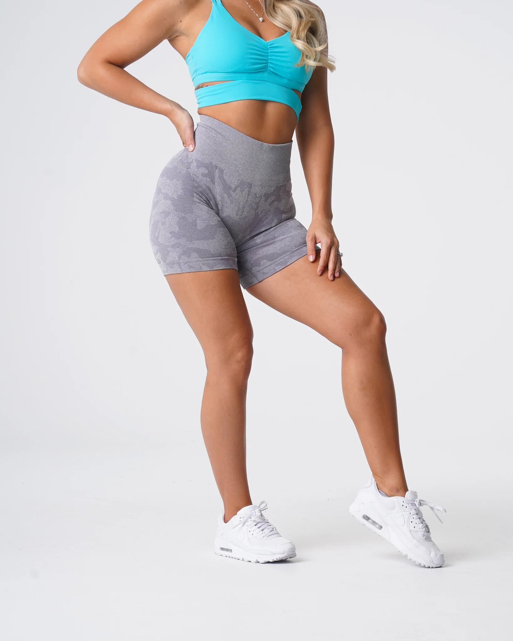 Grey Camo Seamless Shorts - Image 3