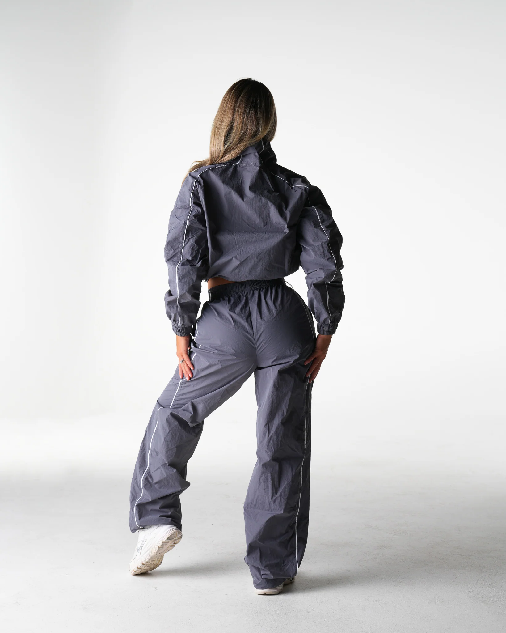 Grey Stride Windbreaker Jacket - Image 4