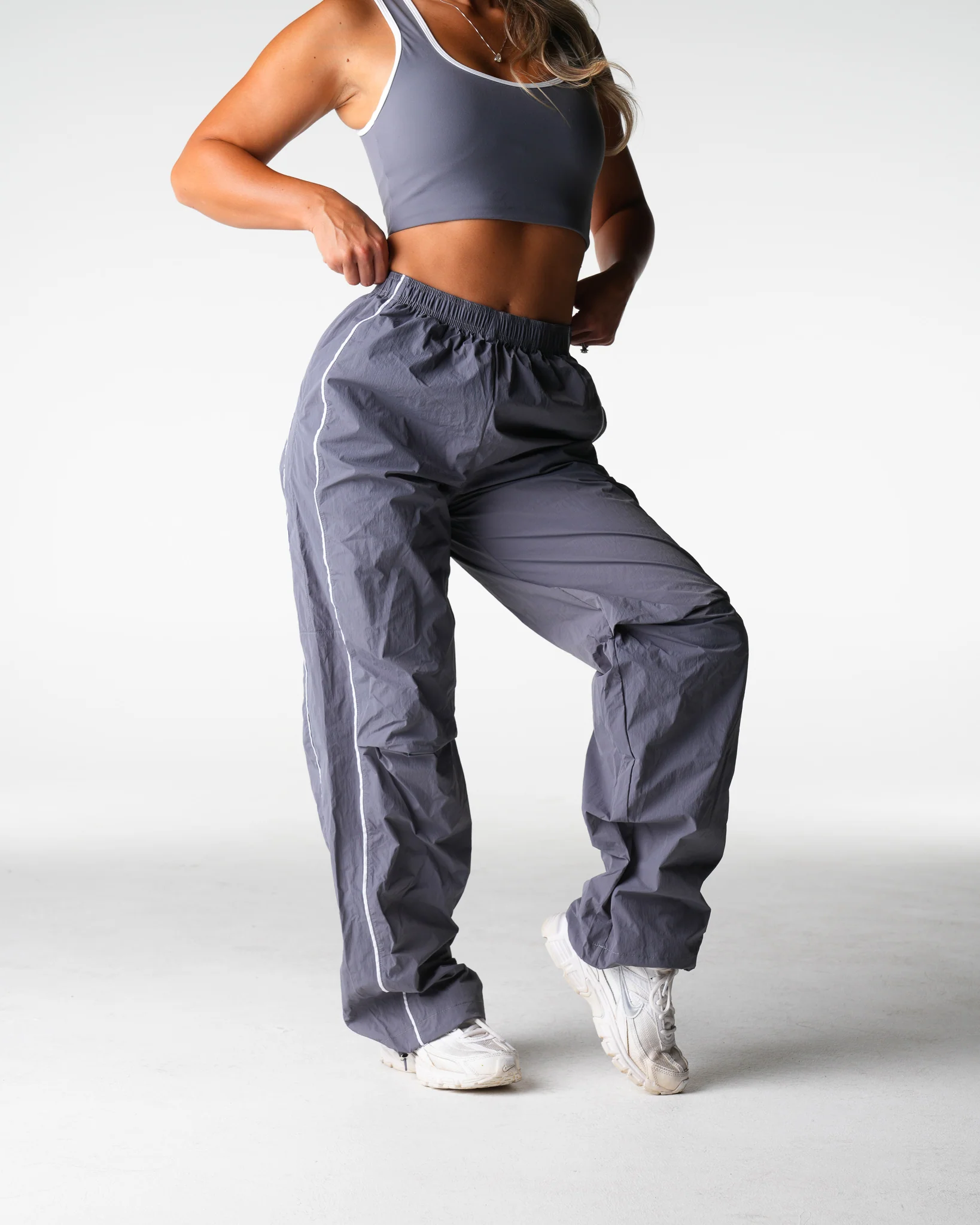 Grey Stride Windbreaker Pants - Image 3