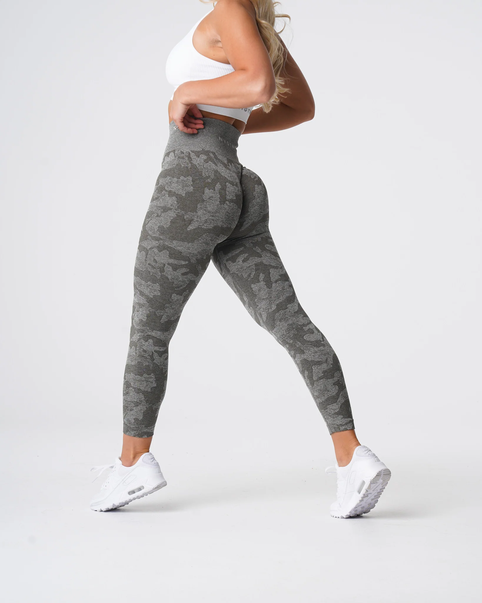 Khaki Green Camo Seamless Leggings