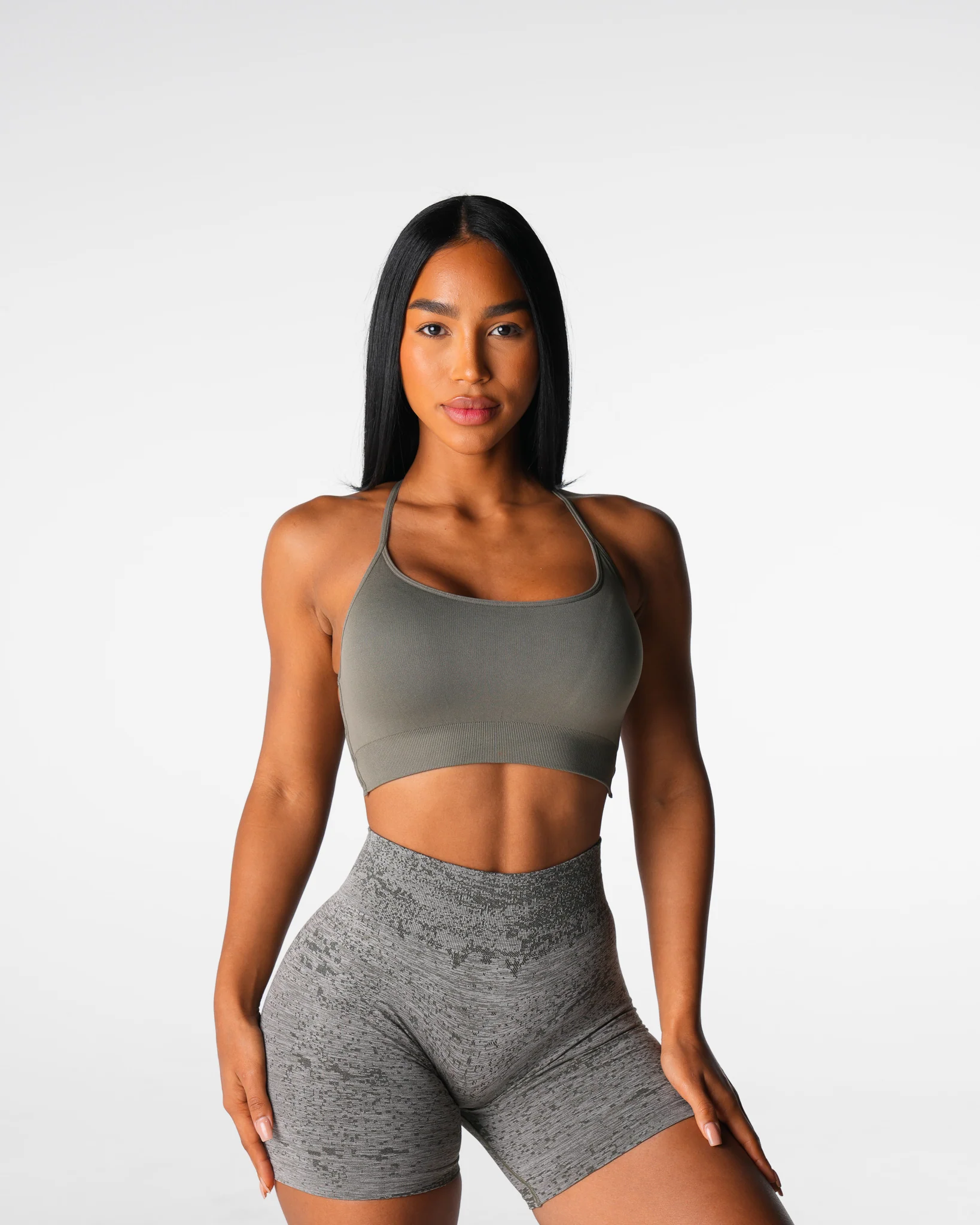 Khaki Green Invincible Seamless Bra - Image 2