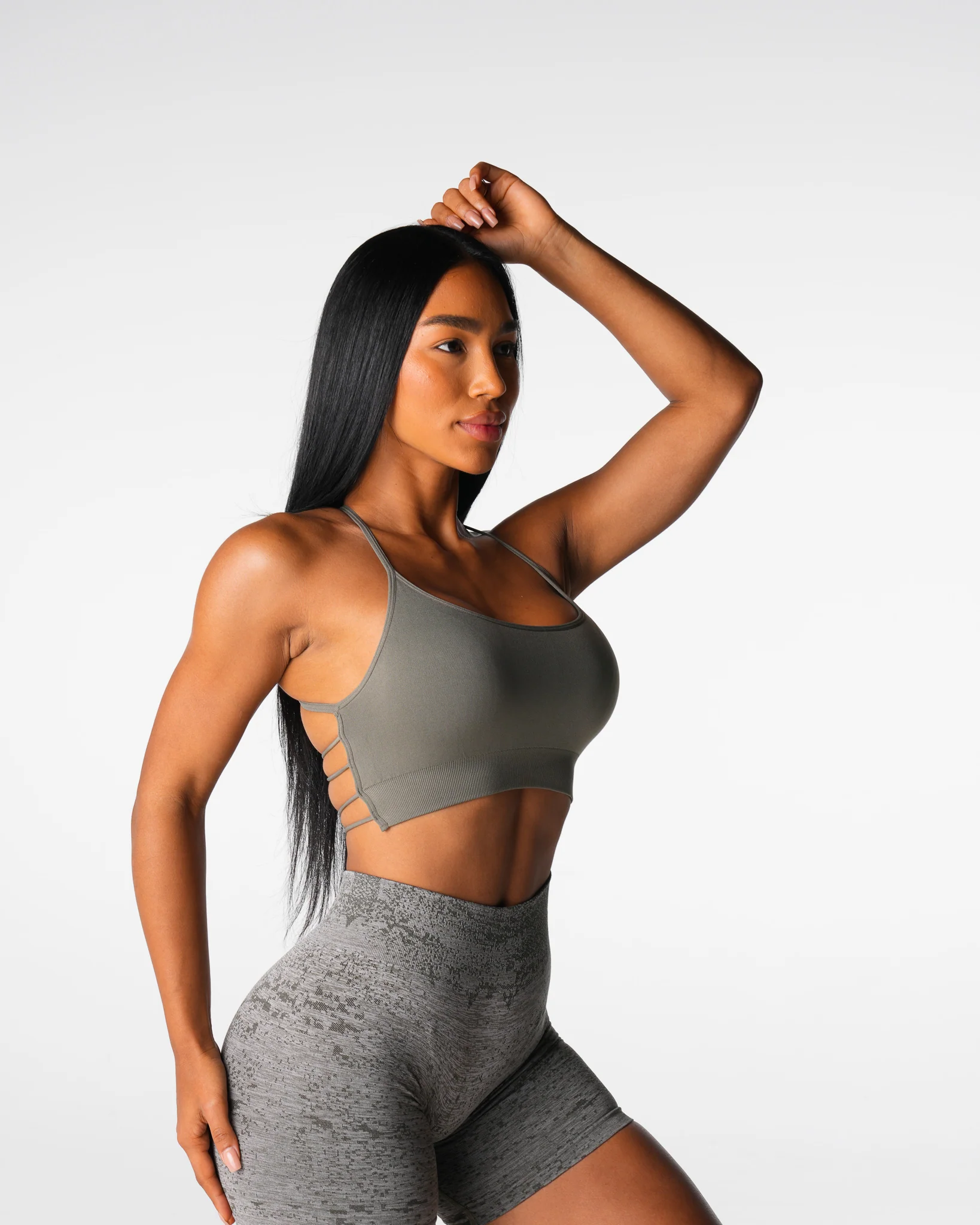 Khaki Green Invincible Seamless Bra - Image 3