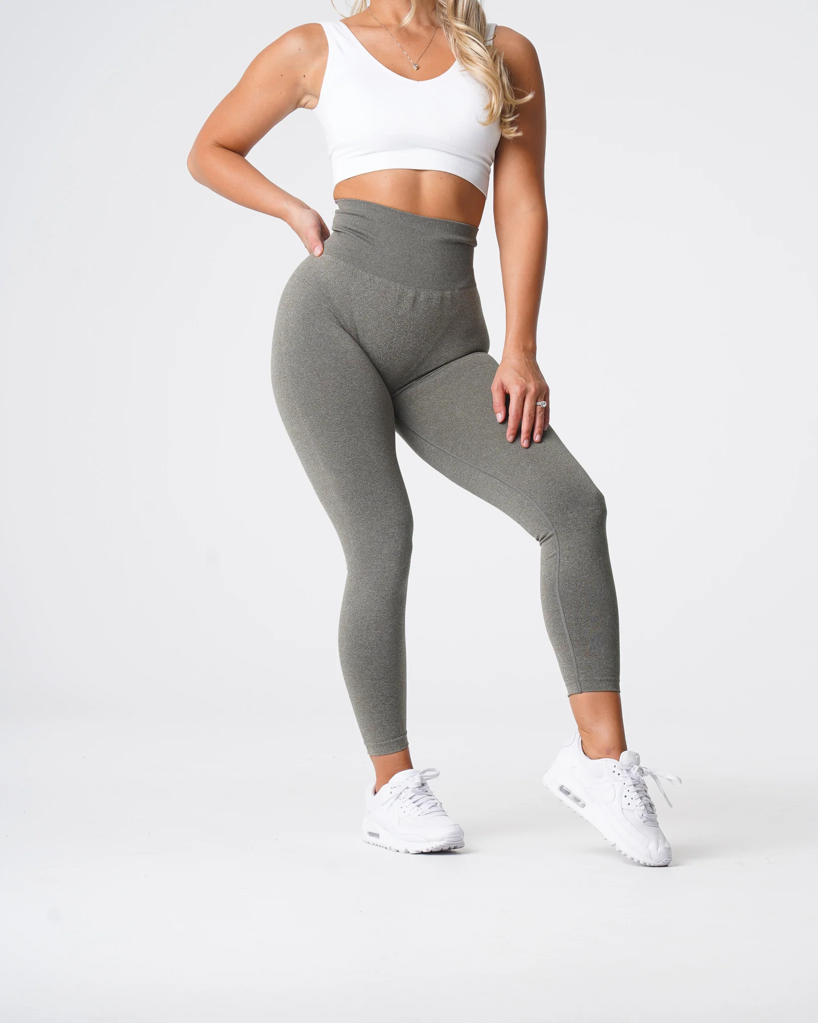 Khaki Green NV Seamless Leggings - Image 4