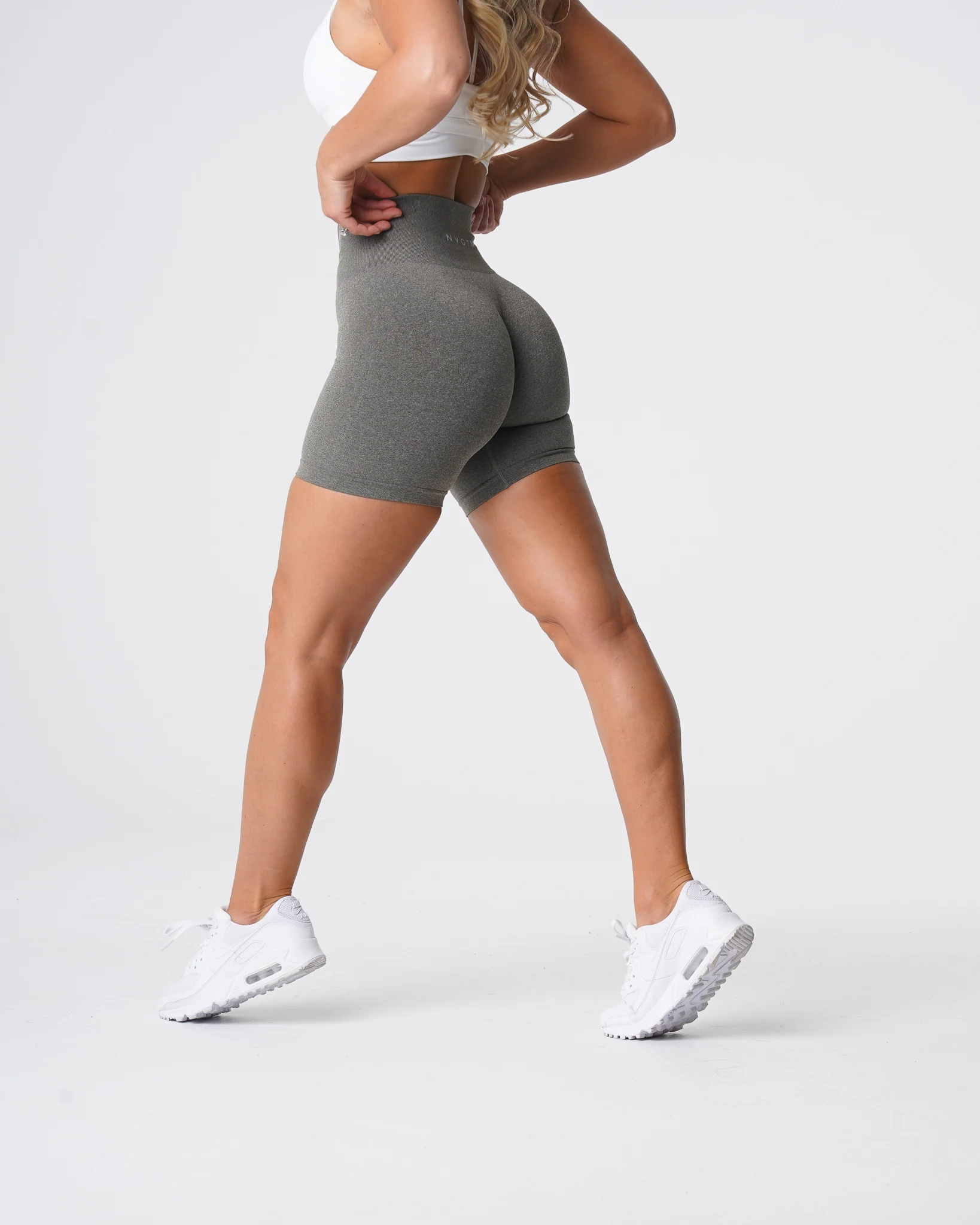 Khaki Green Pro Seamless Shorts - Image 4