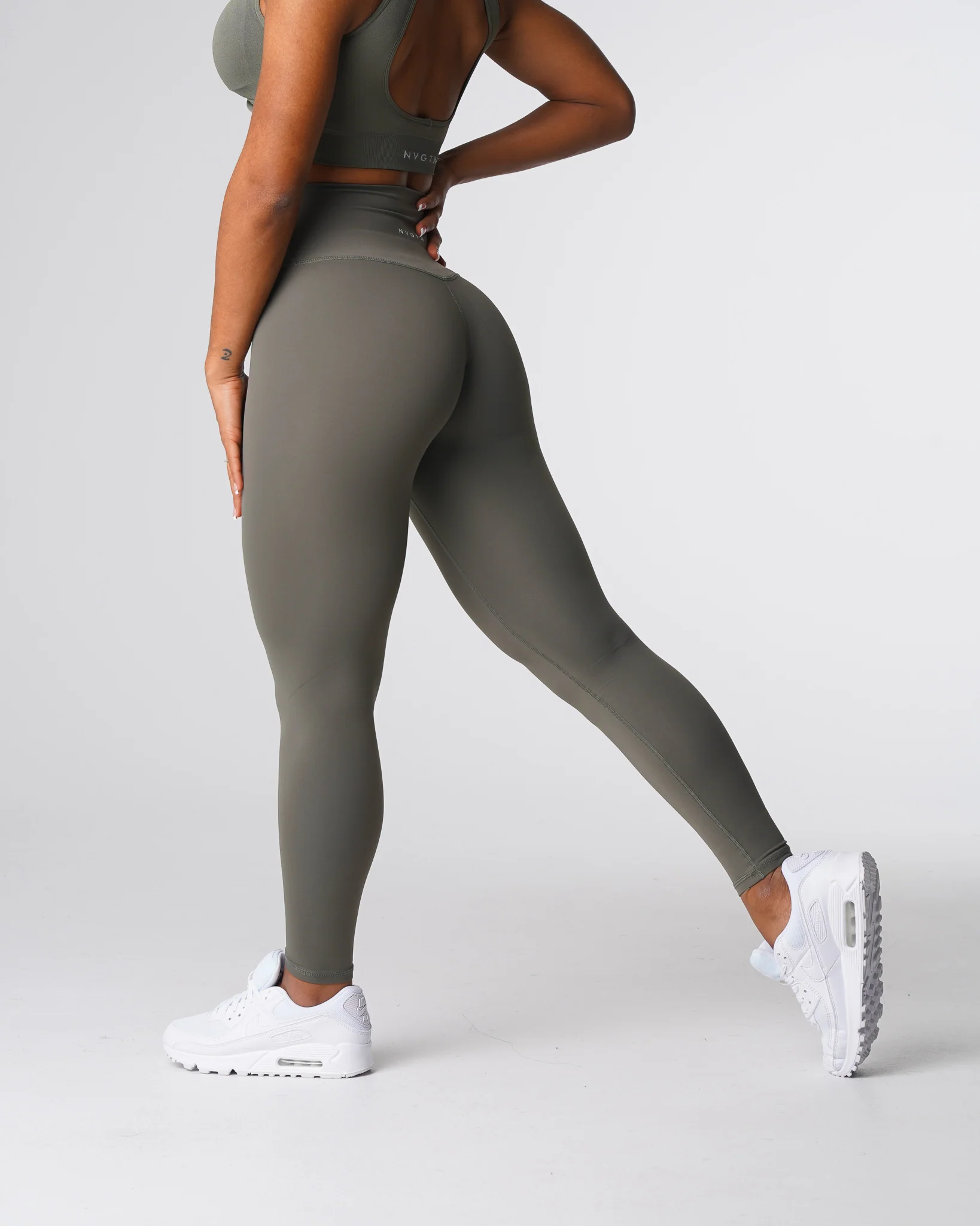 Khaki Green Signature 2.0 Leggings - Image 3