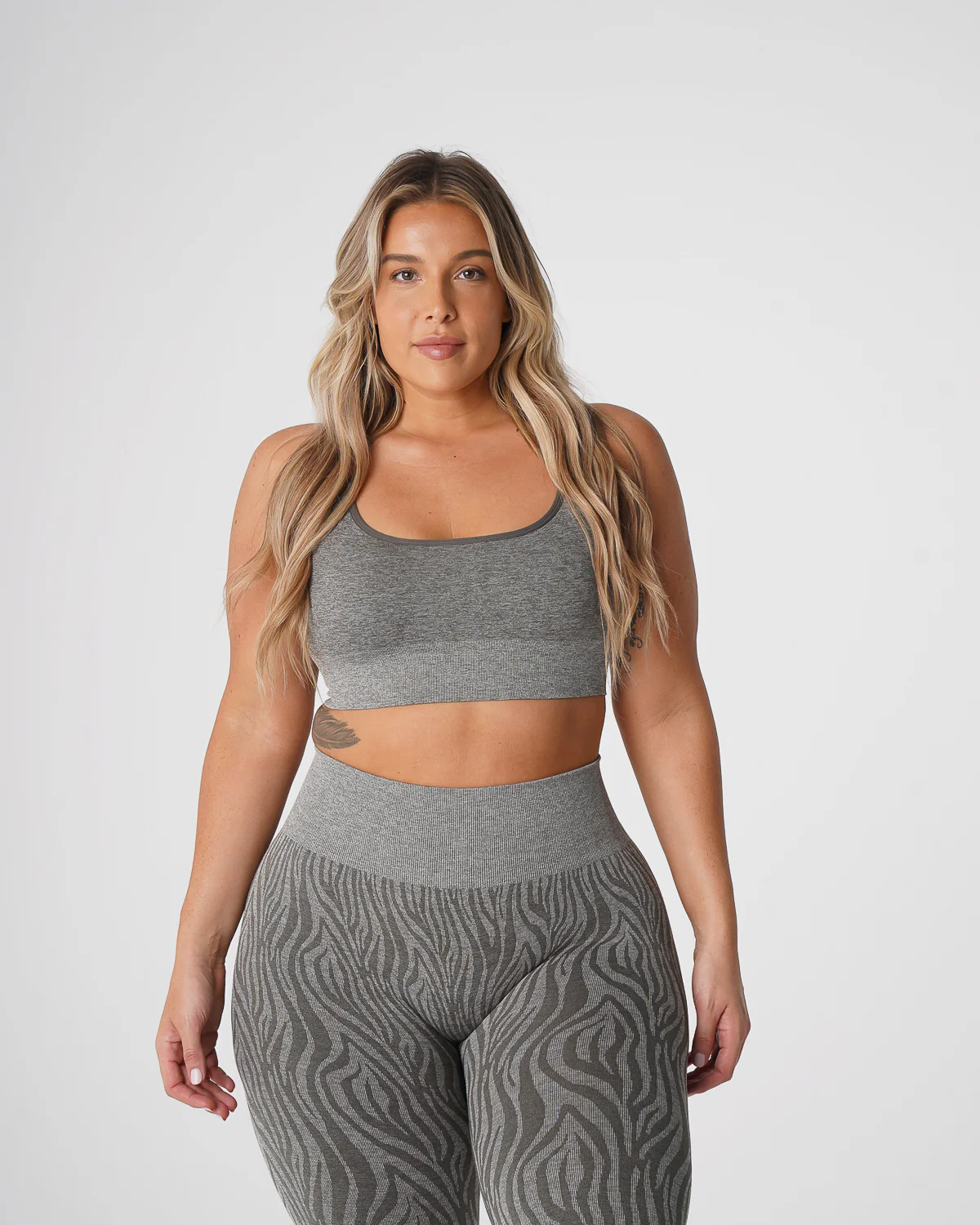 Khaki Green Zebra Eclipse Seamless Bra - Image 2
