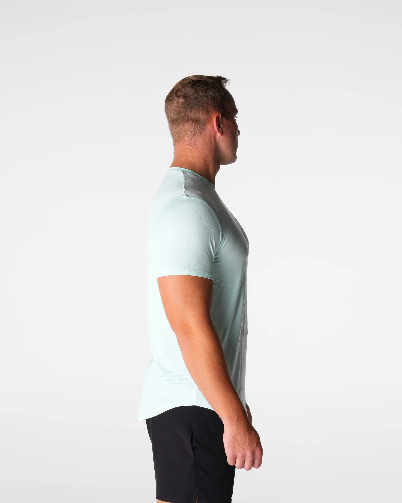 Light Green Tech Fitted Tee - Image 3