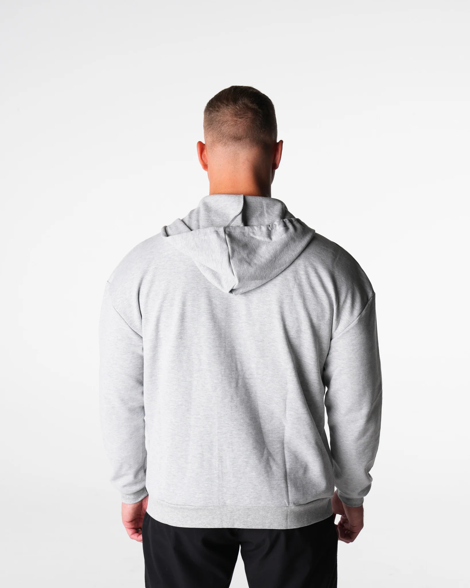 Light Grey Elite Full Zip Hoodie - Image 2