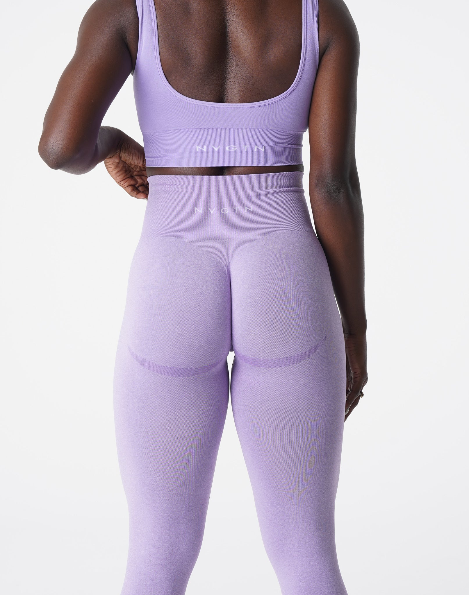 Lilac Curve Seamless Leggings - Image 2