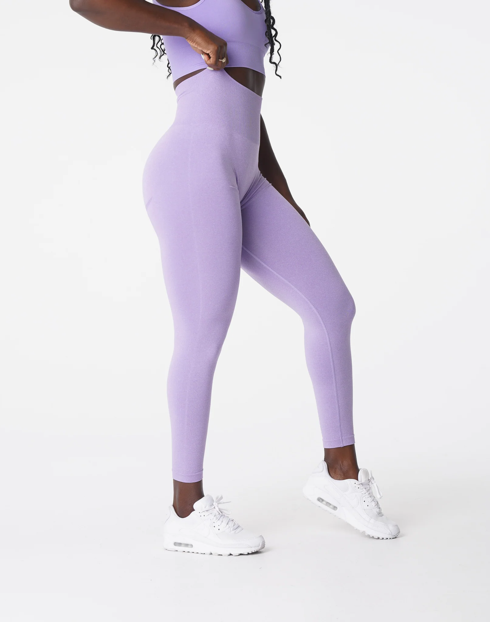 Lilac Curve Seamless Leggings - Image 4